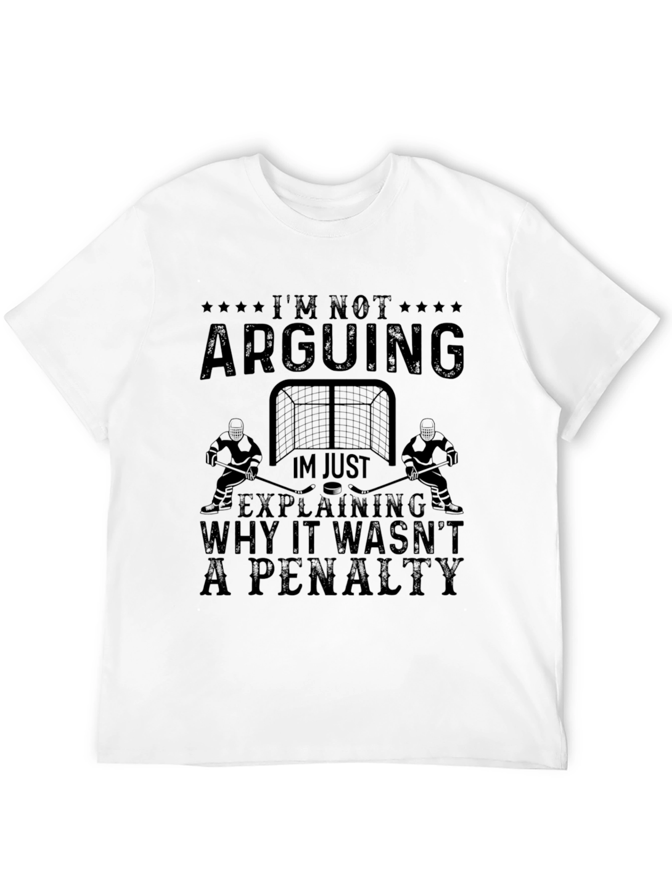 Black Funny Hockey Penalty T-Shirt view 12