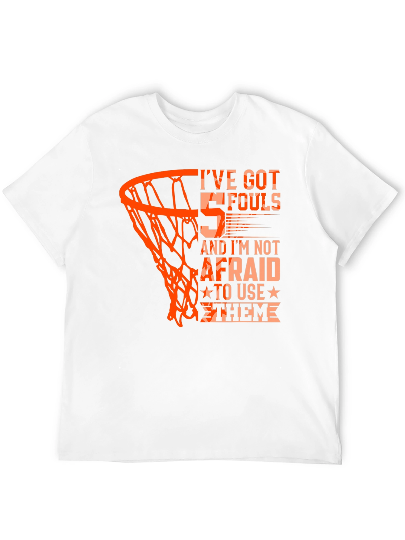 Black Basketball '5 Fouls' Graphic T-Shirt view 12