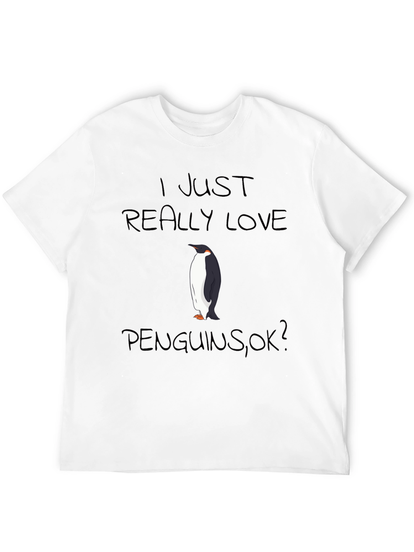 Black I Love Penguins Graphic T-Shirt view 12