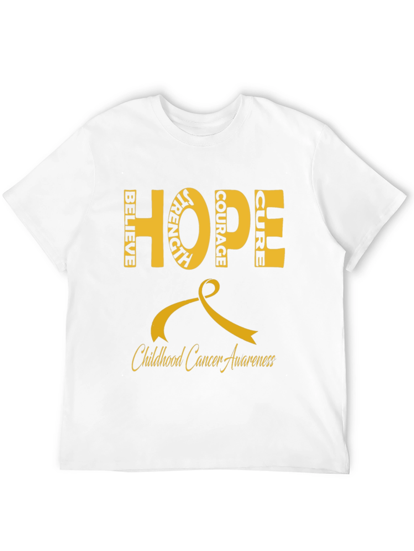 Black Childhood Cancer Awareness Hope T-Shirt view 12
