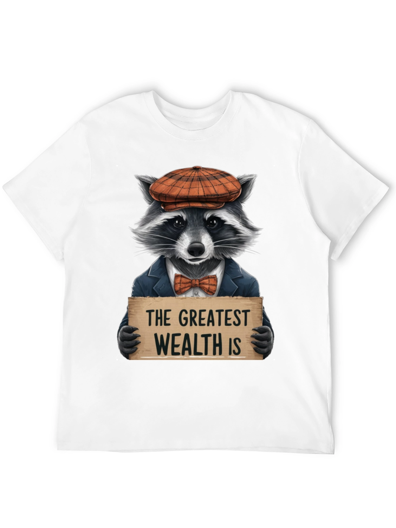 Black The Greatest Wealth Raccoon T-Shirt view 12
