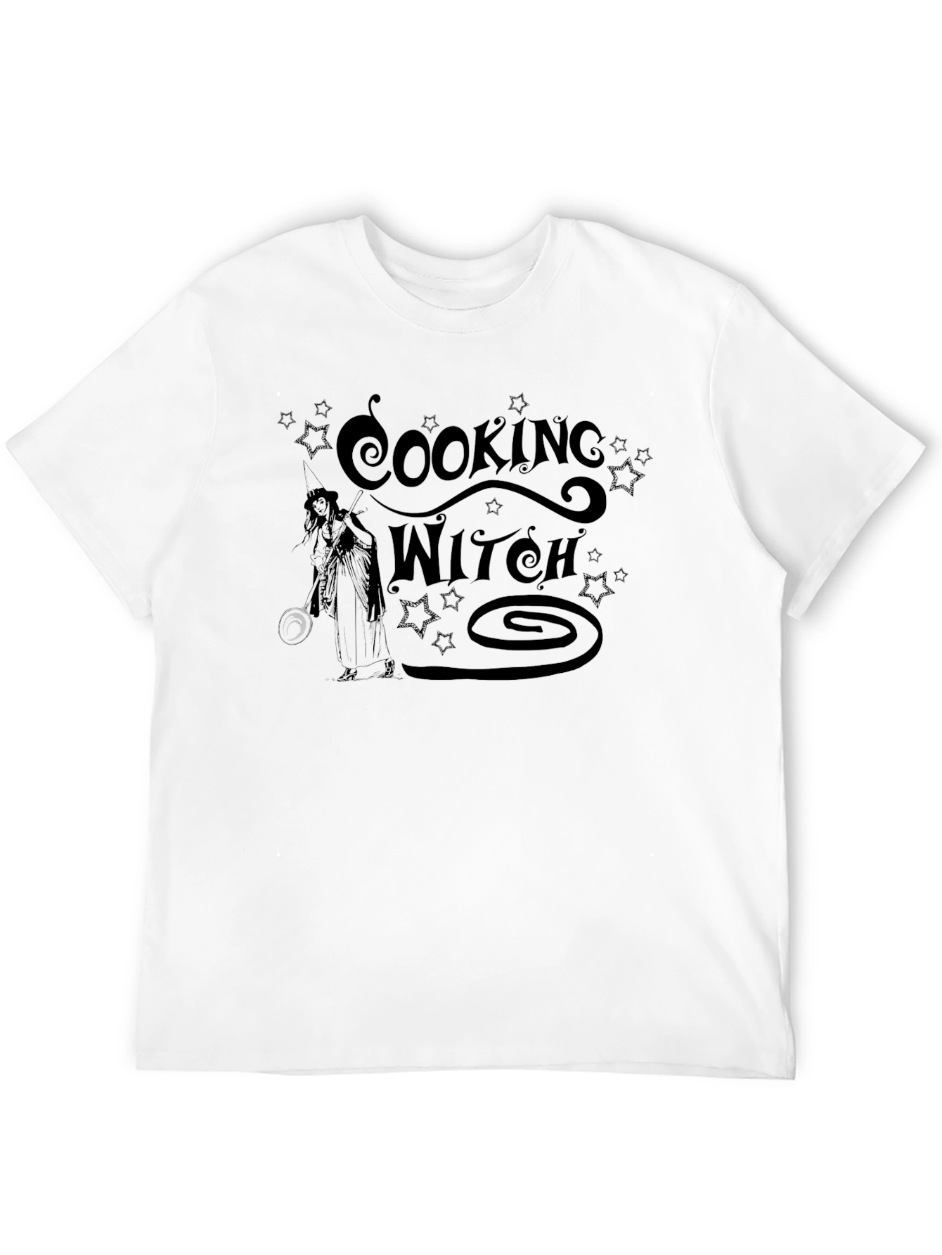 Black Cooking Witch Graphic T-Shirt - Black view 12