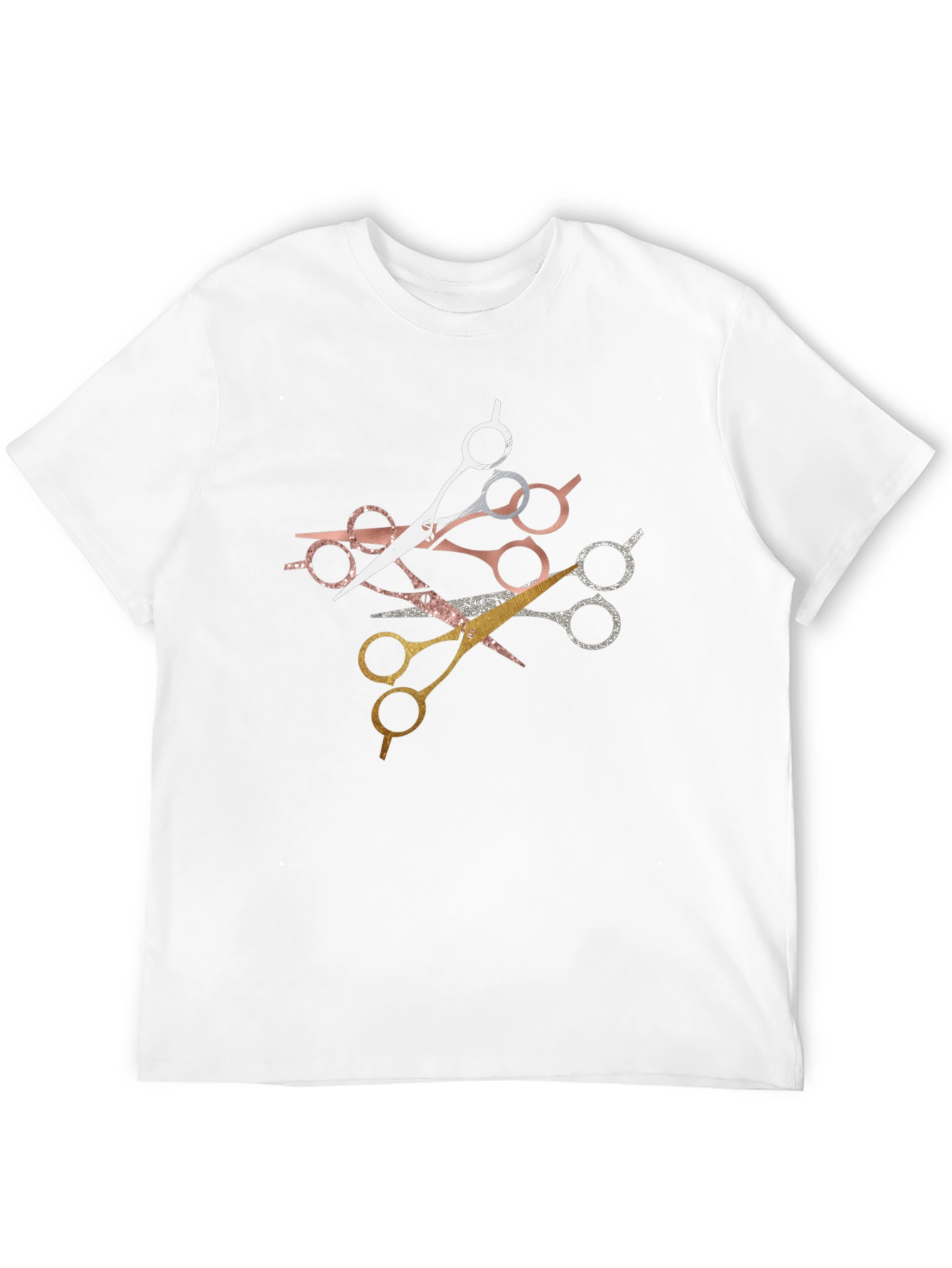 Black Stylish Scissors Graphic T-Shirt - Barber Edition view 12