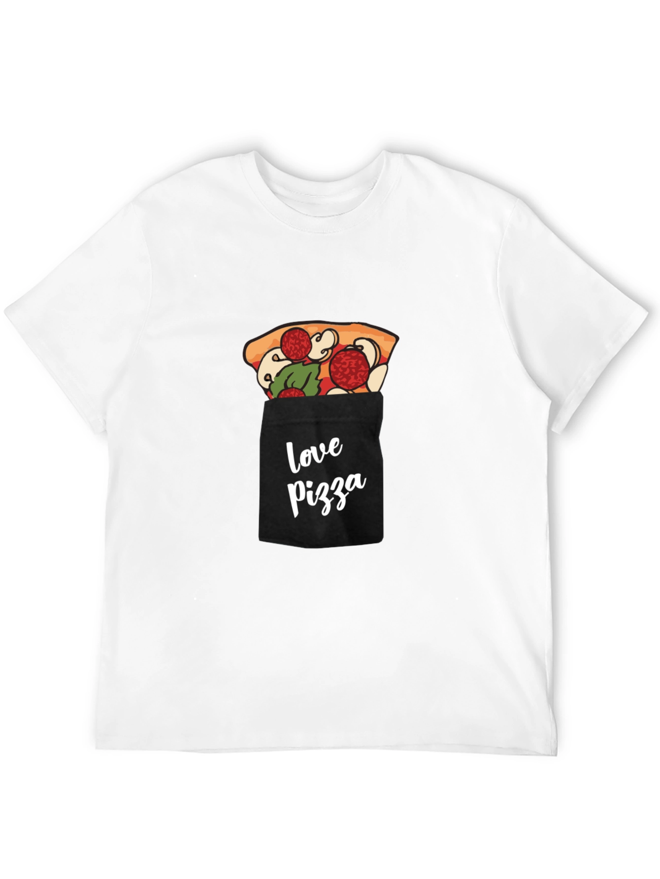 Black Pizza Pocket Graphic Tee - Casual Comfort view 12