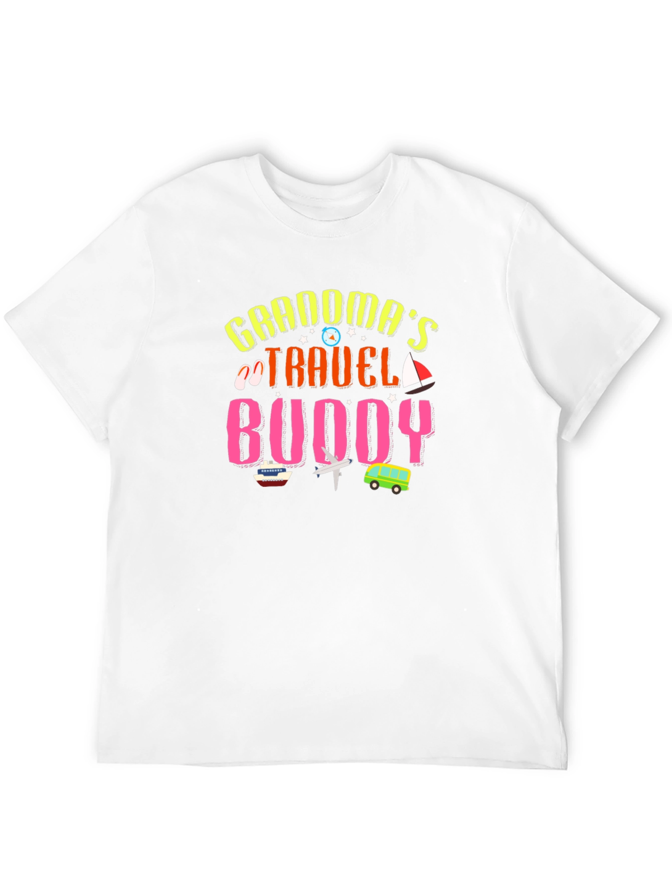 Black Grandma's Travel Buddy Graphic T-Shirt view 12