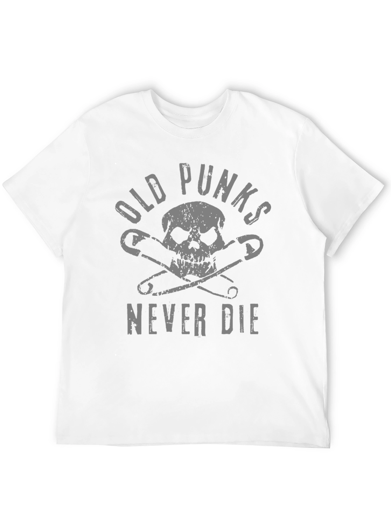 Black Old Punks Never Die Graphic T-Shirt - Punk Rock Apparel view 12