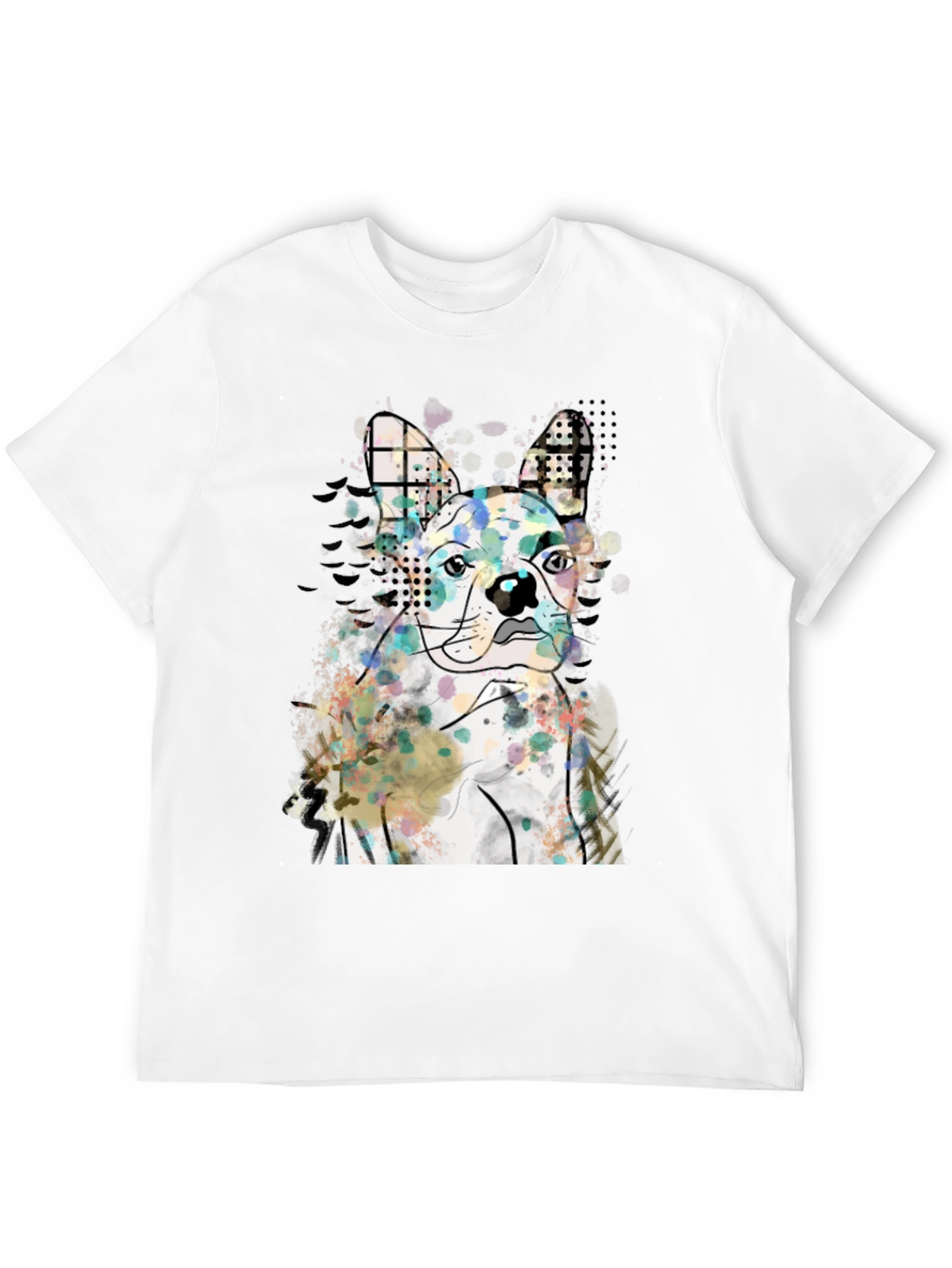 Black Dog Graphic Men's Black T-Shirt view 12