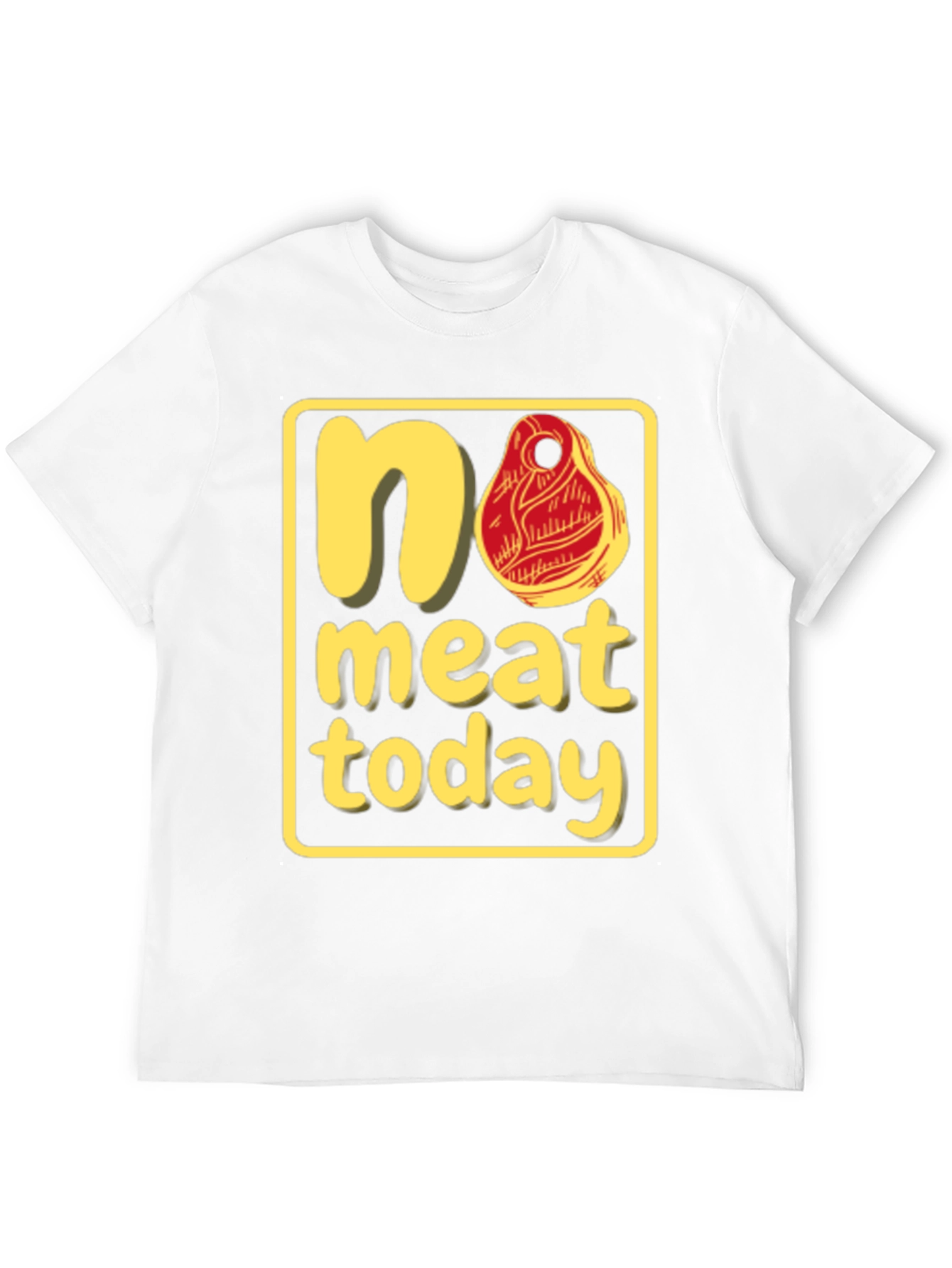 Black No Meat Today Graphic T-Shirt - Black Cotton Tee view 12