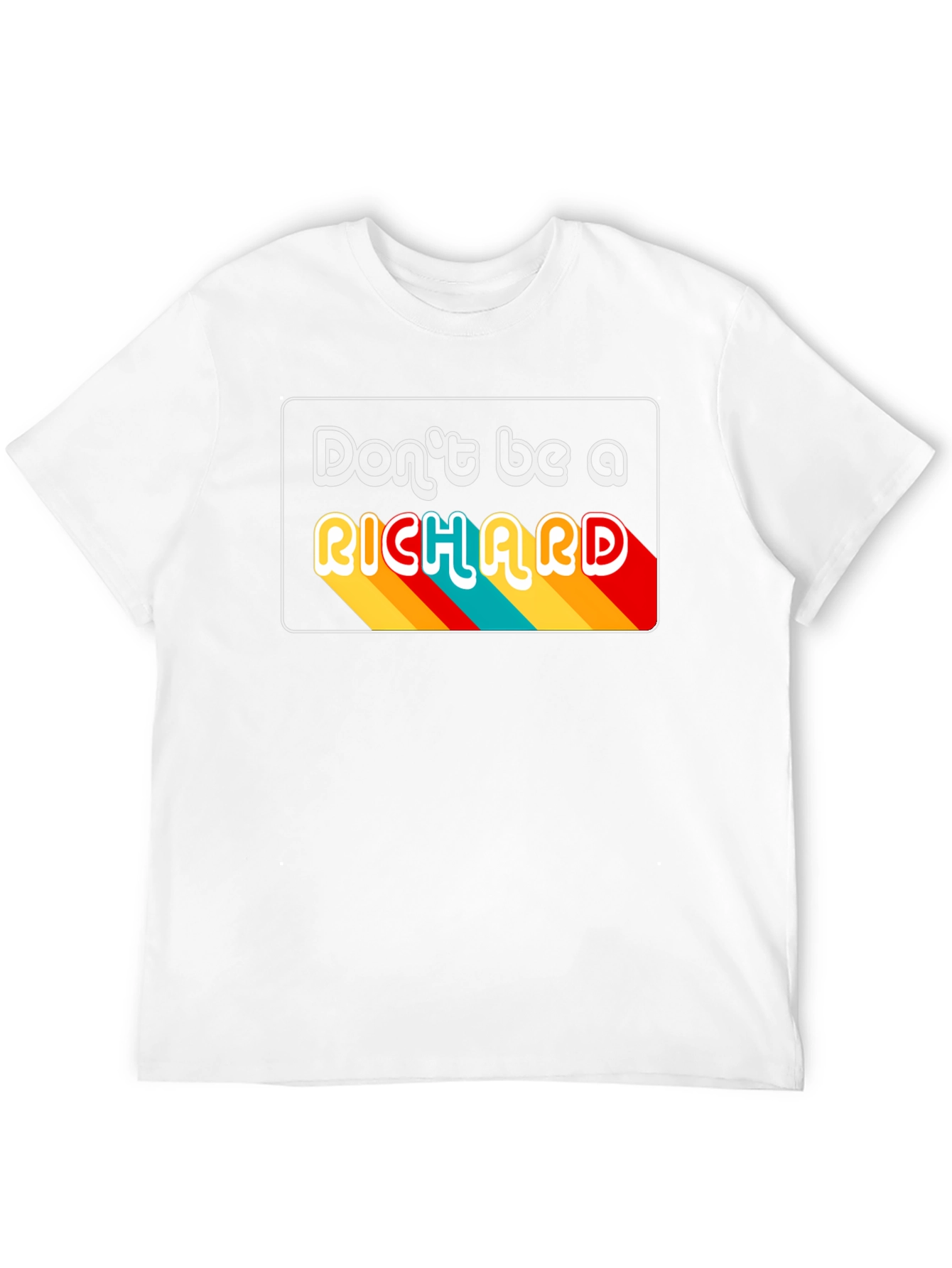 Black Don't Be A Richard Black Graphic T-Shirt view 12