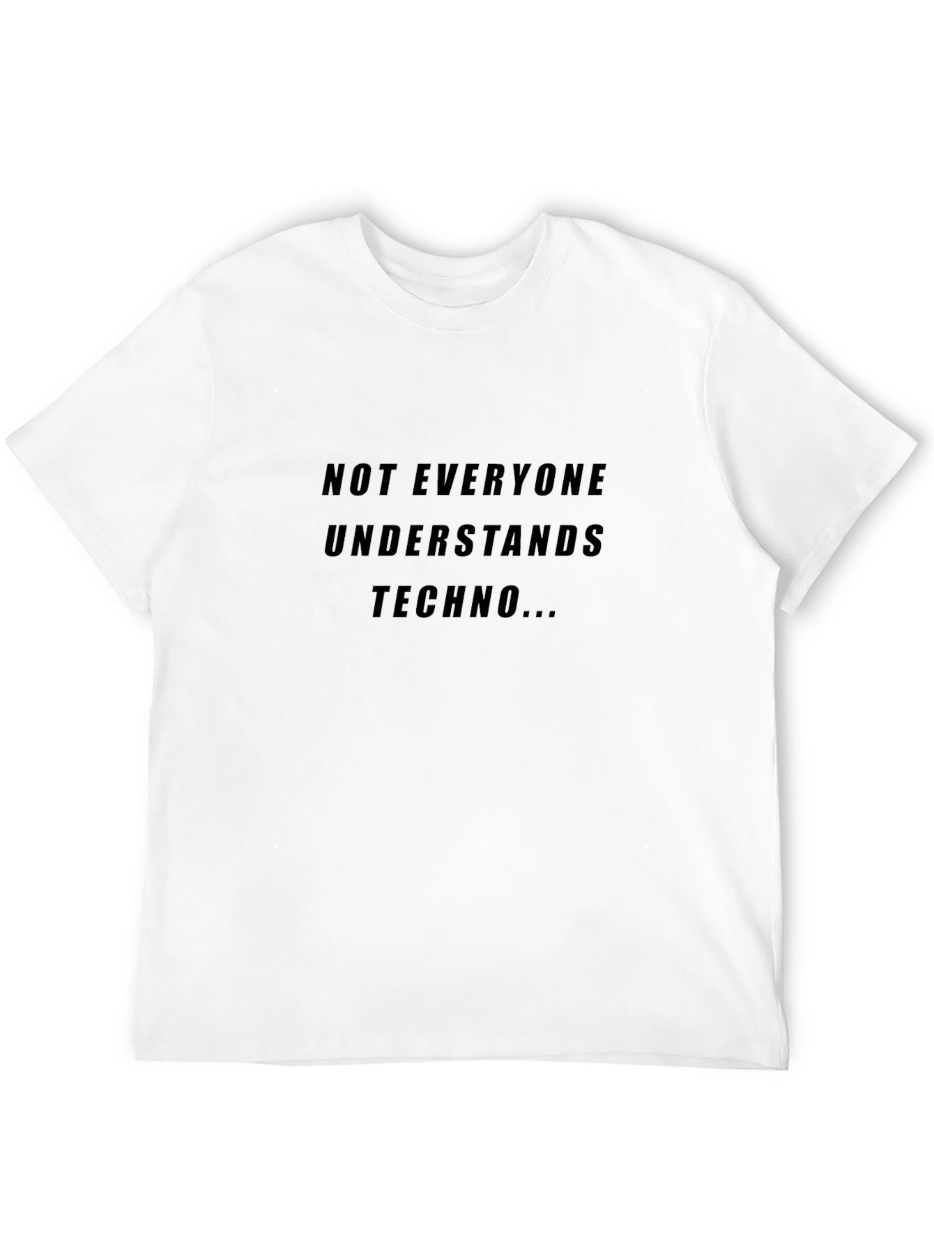 Black Techno Music T-Shirt - Black Crew Neck Tee view 12