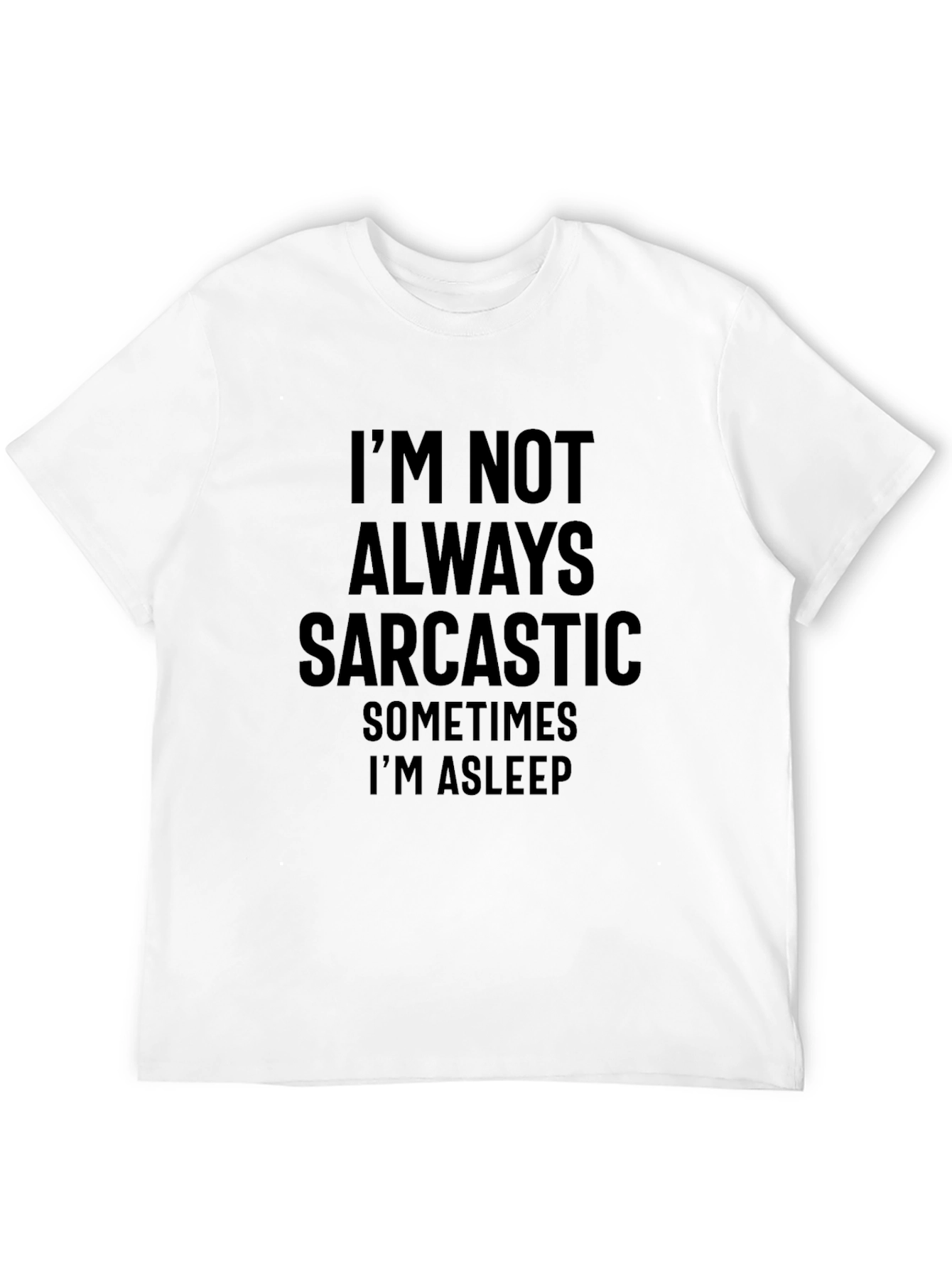 Black Sarcastic Asleep Graphic Tee view 12