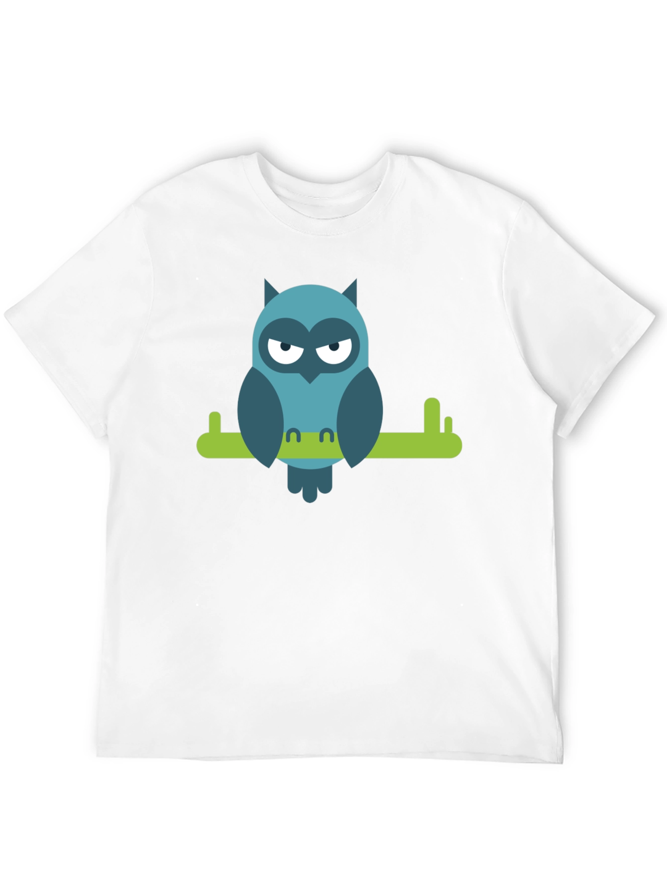 Black Cool Owl on Branch Graphic Tee - Black view 12