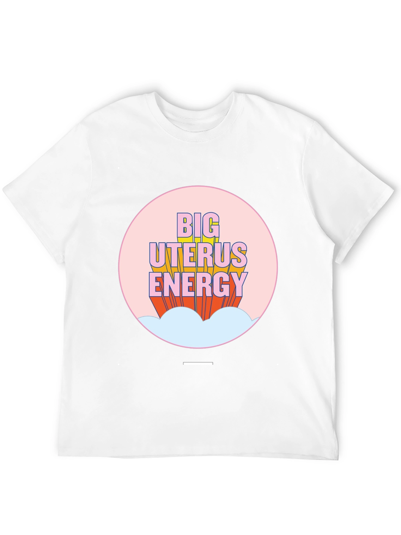 Black Big Uterus Energy Graphic Tee view 12