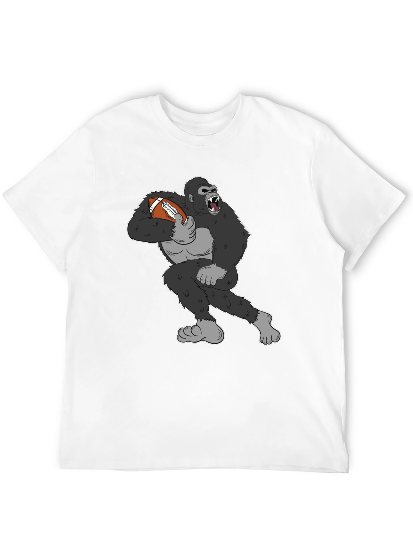 Black Gorilla Football T-Shirt - Black view 12