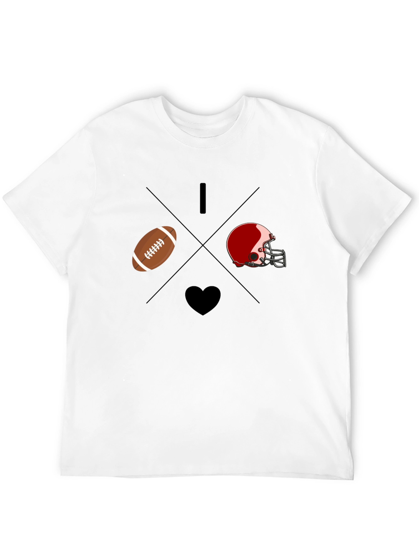 Black I Love Football T-Shirt view 12