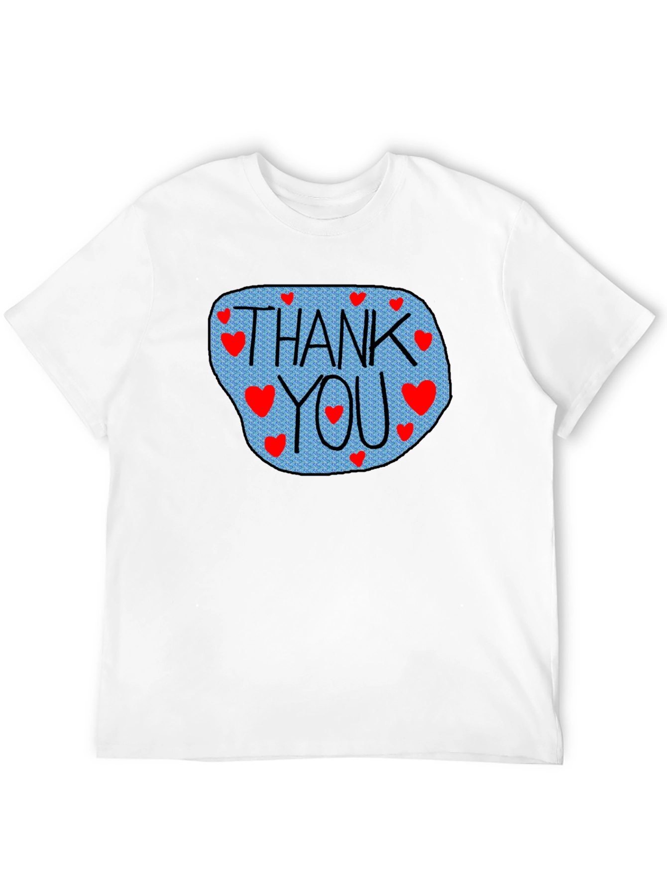 Black Thank You Hearts Graphic Tee - Stylish Casual Comfort view 12