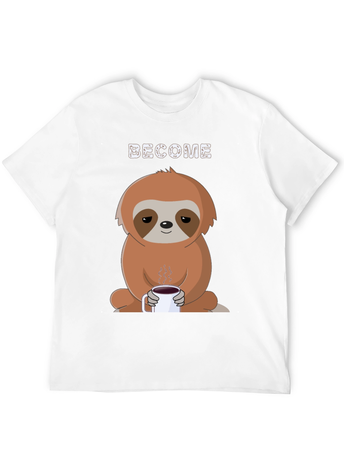 Black Become Coffee Sloth T-Shirt - Relaxed Graphic Tee view 12