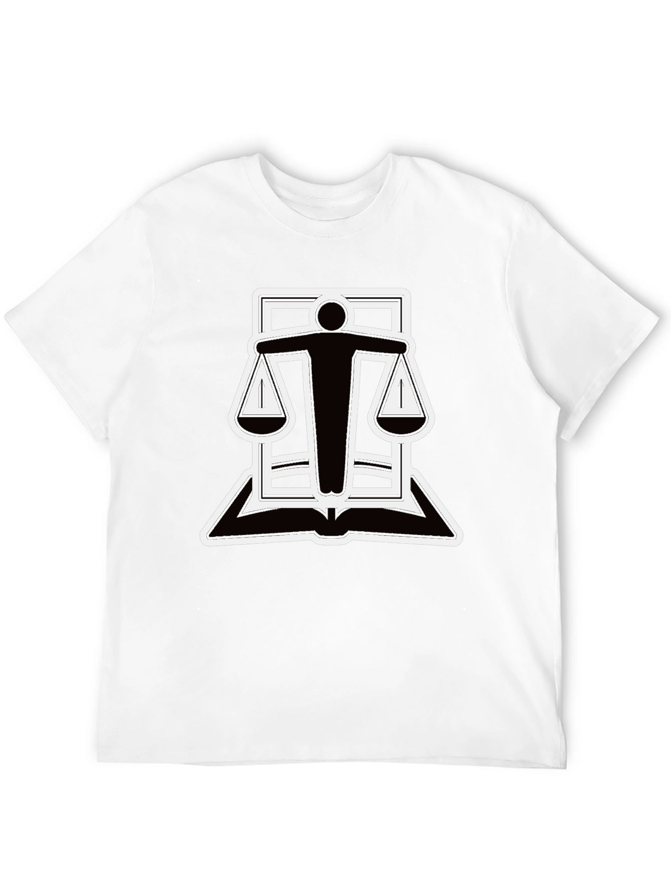 Black Scales of Justice T-Shirt - Law & Order Tee view 12