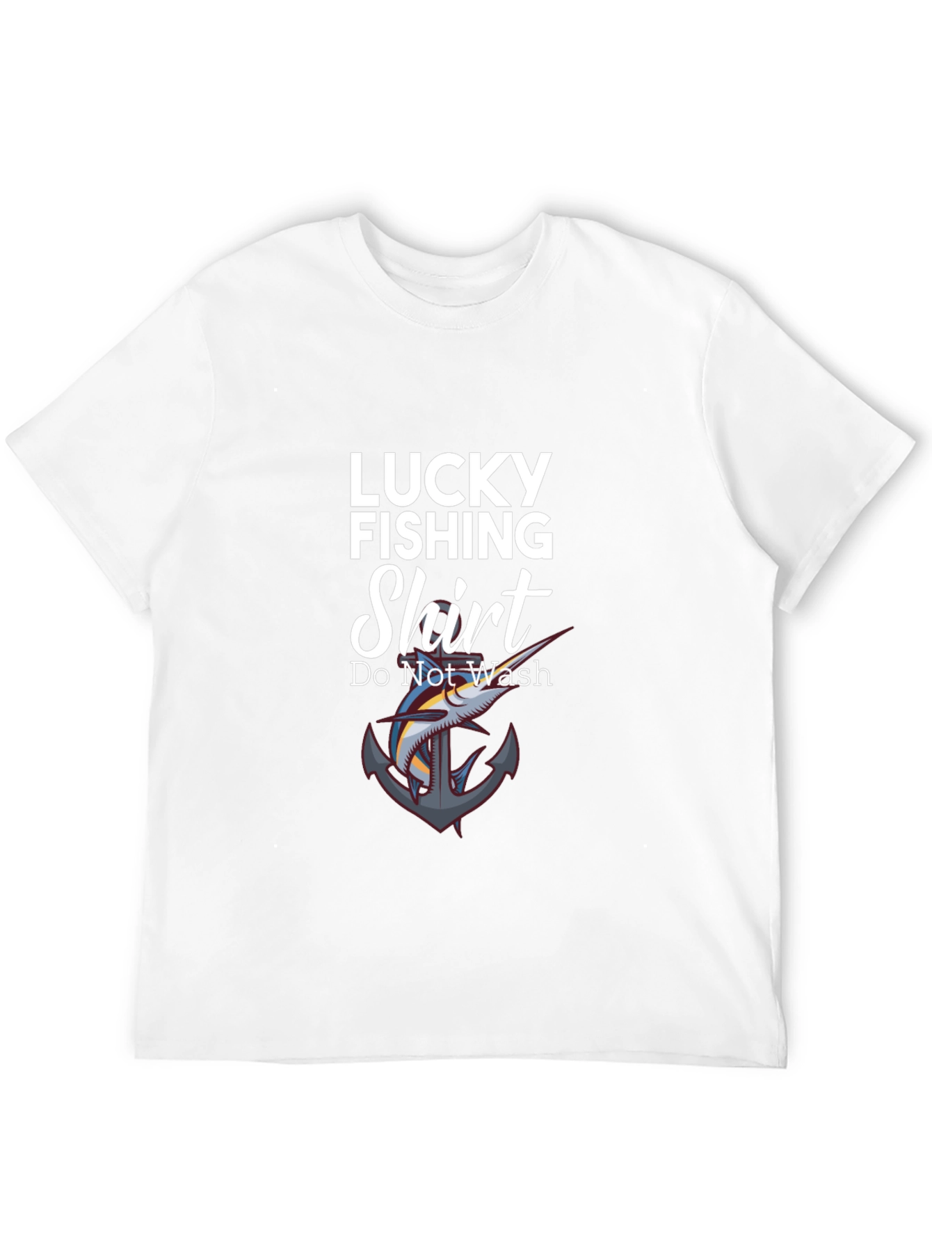 Black Lucky Fishing Shirt - Novelty Graphic Tee view 12