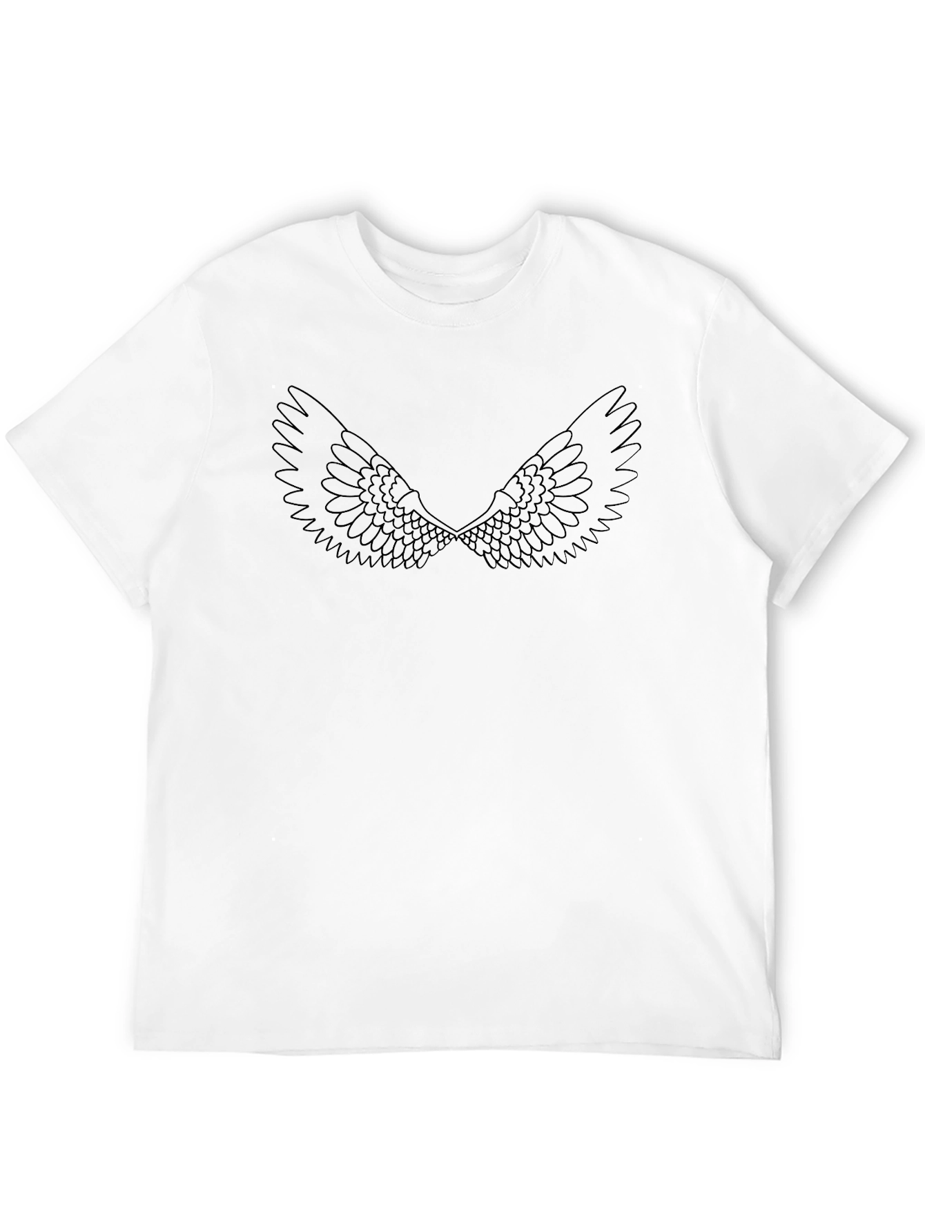 Black Wing Graphic Black T-Shirt for Men view 12