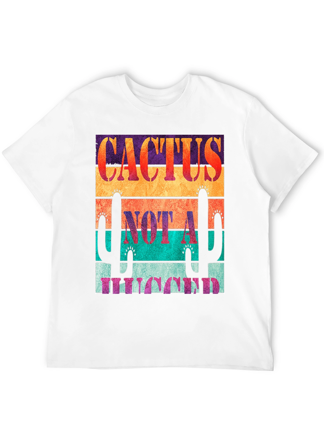 Black Cactus Not A Hugger Graphic Tee view 12