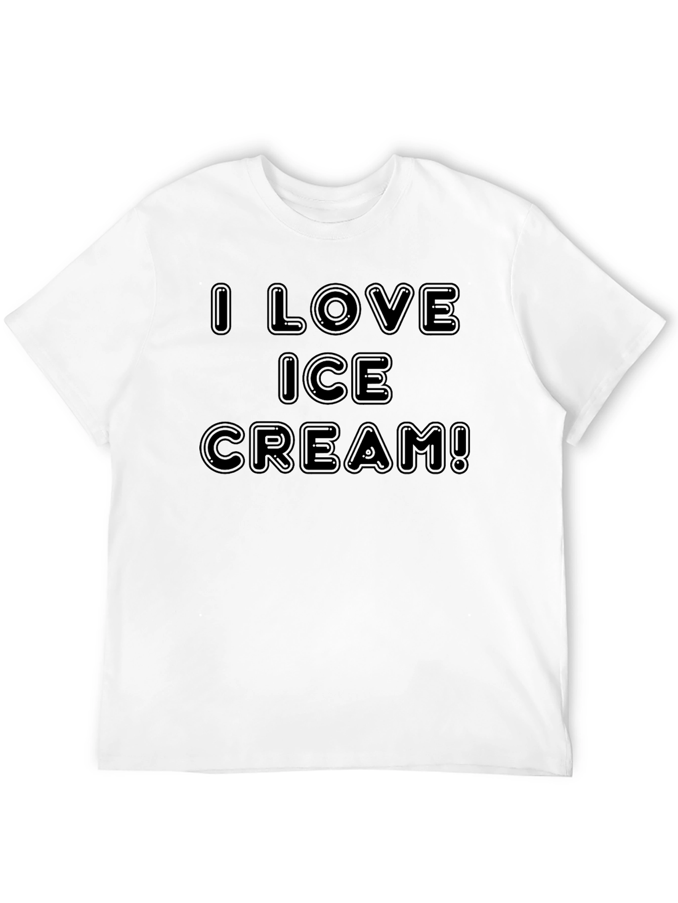 Black I Love Ice Cream Graphic Tee - Black T-Shirt view 12
