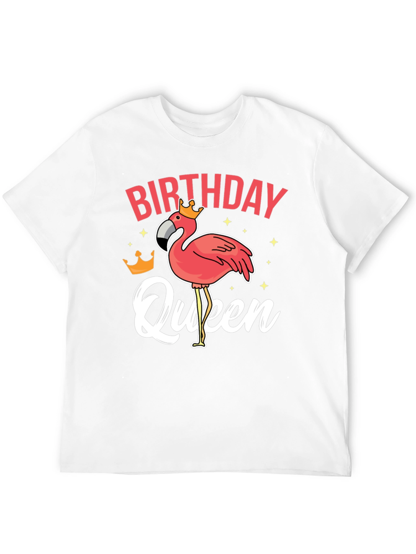 Black Birthday Queen Flamingo T-Shirt view 12