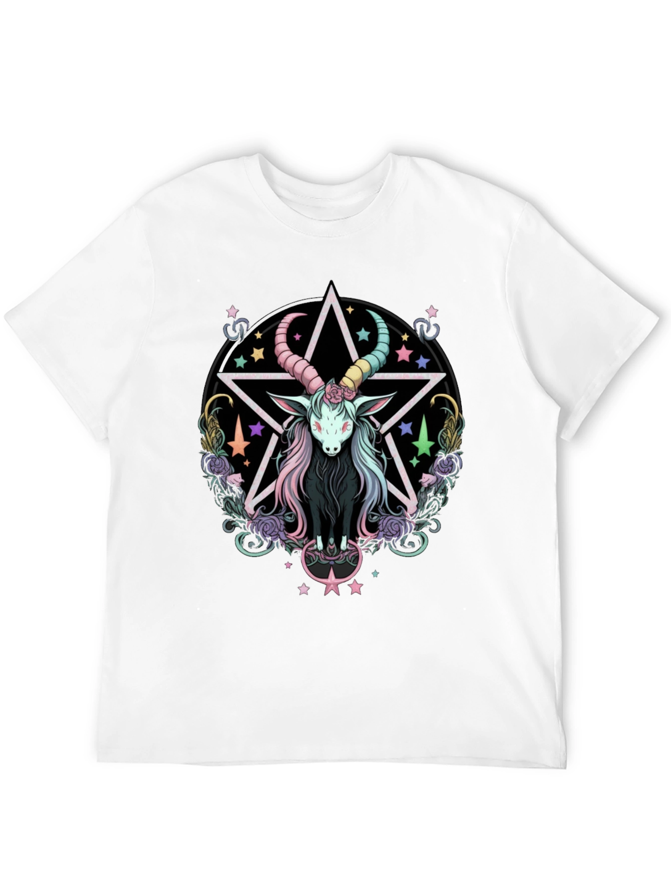 Black Pastel Goth Goat T-Shirt view 12