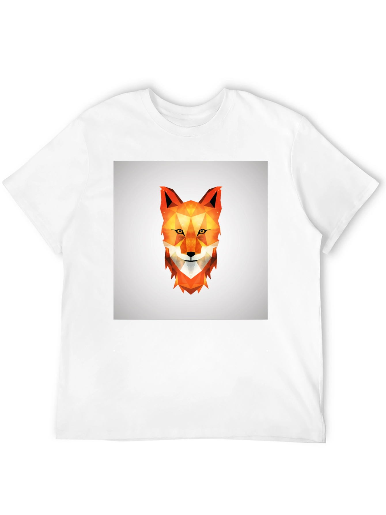 Black Geometric Fox Tee - Modern Graphic Print view 12