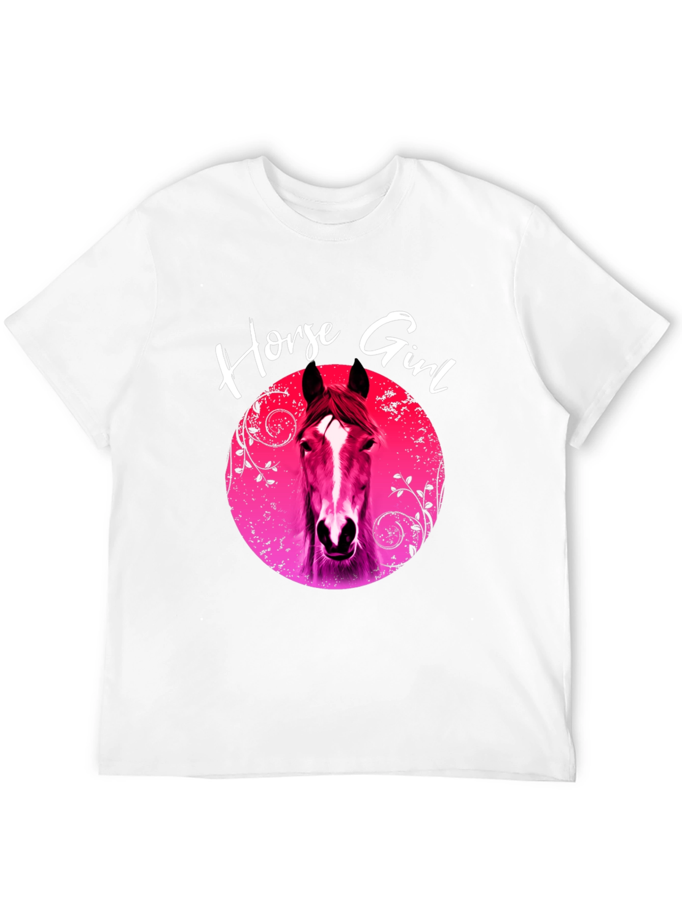 Black Horse Girl Graphic Tee - Black Unisex T-Shirt view 12