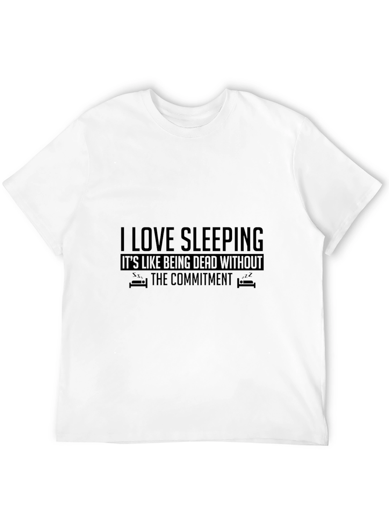 Black I Love Sleeping Graphic Tee - Comfortable & Funny view 12