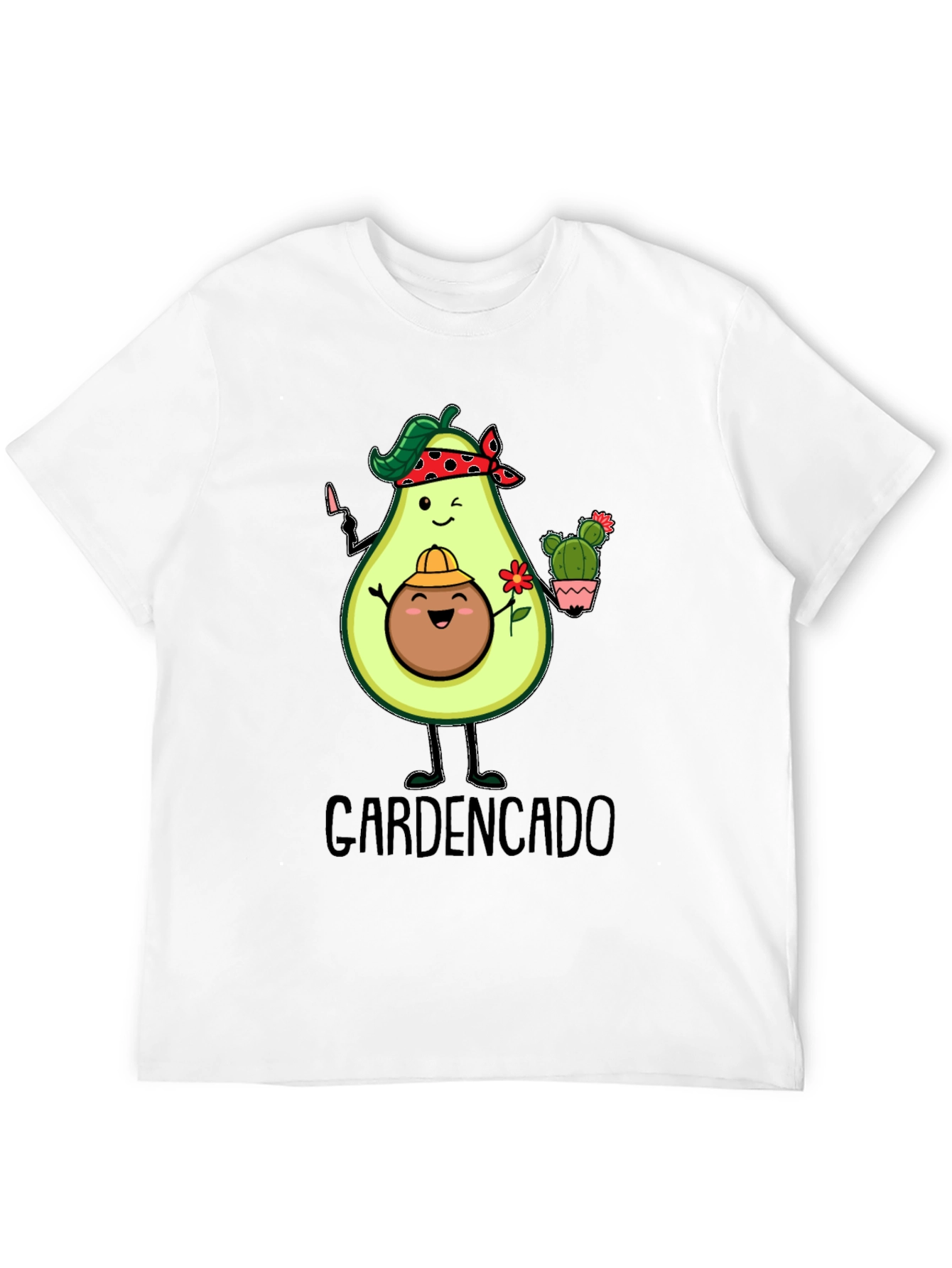Black Gardencado Funny Avocado Gardener Black T-Shirt view 12