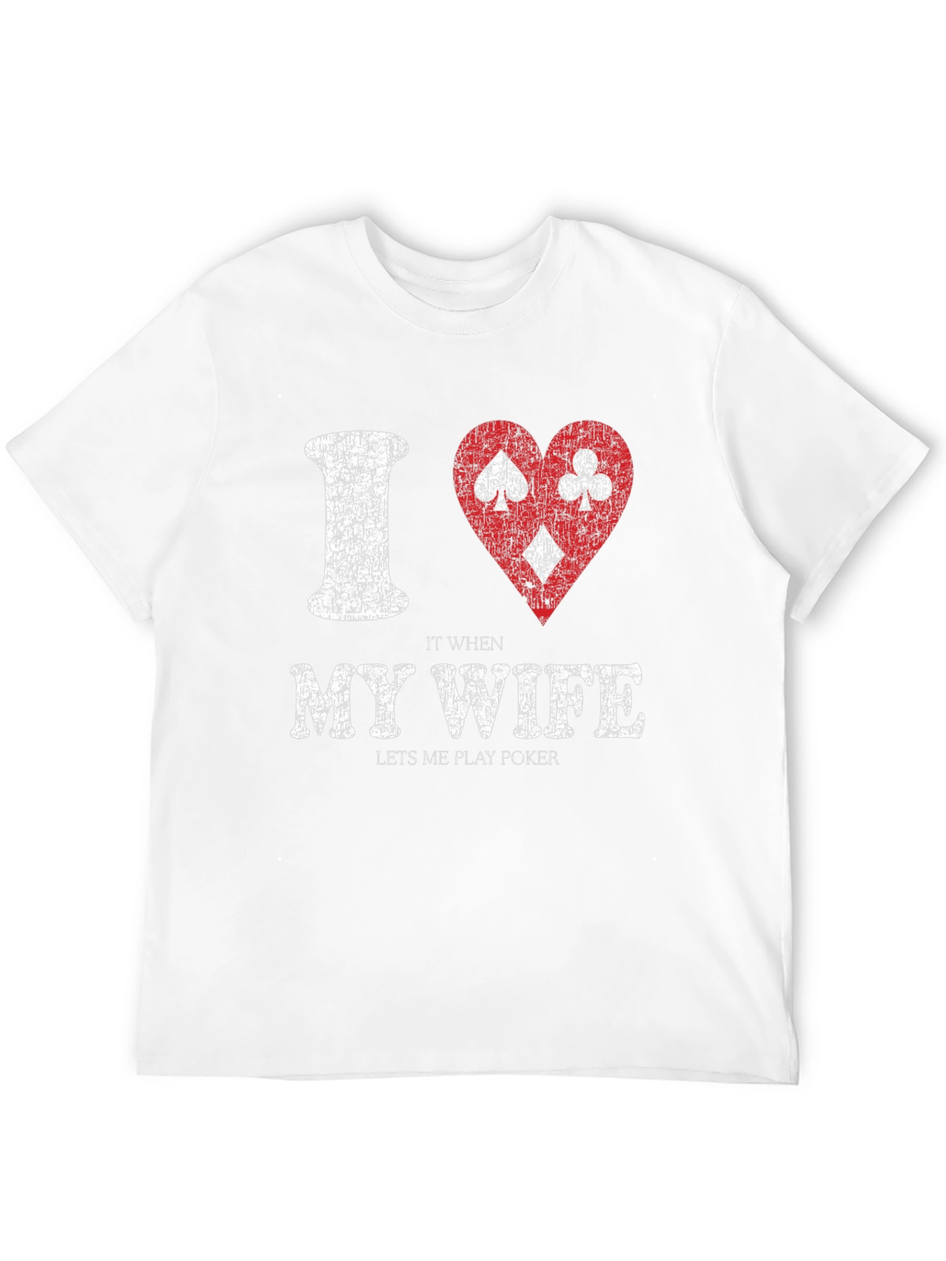 Black Funny Poker T-Shirt: I Love It When My Wife Lets Me Play view 12