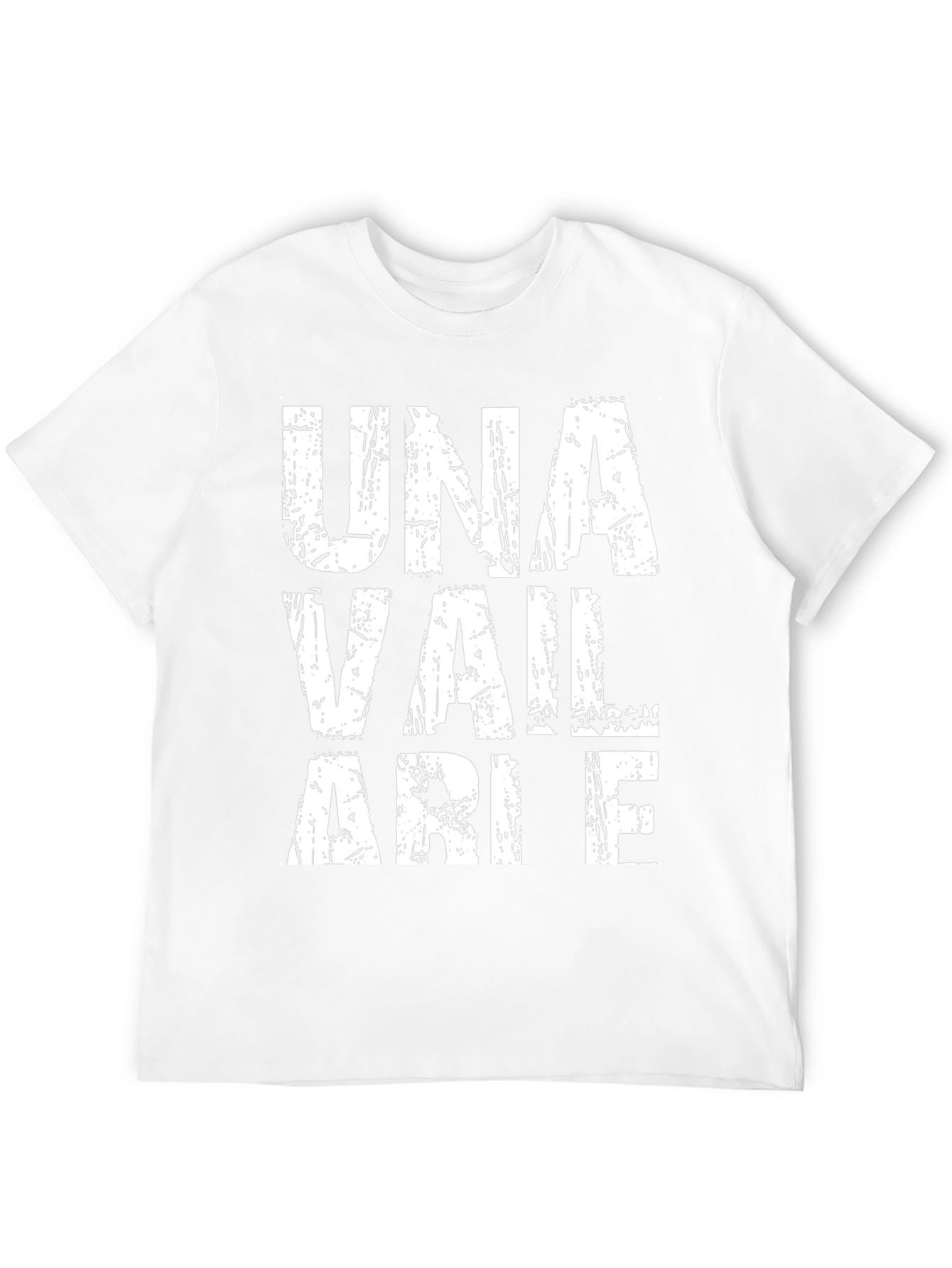 Black Una Vail Arie T-Shirt - Distressed White Print on Black view 12