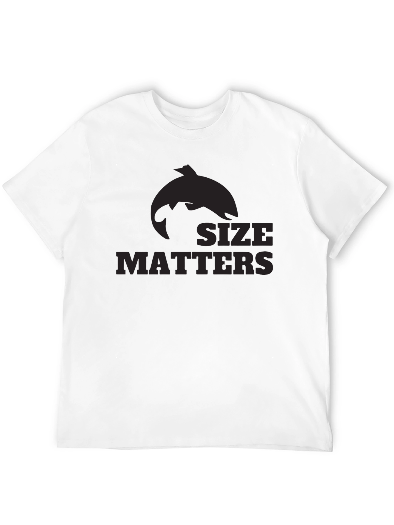 Black Size Matters Funny T-Shirt view 12