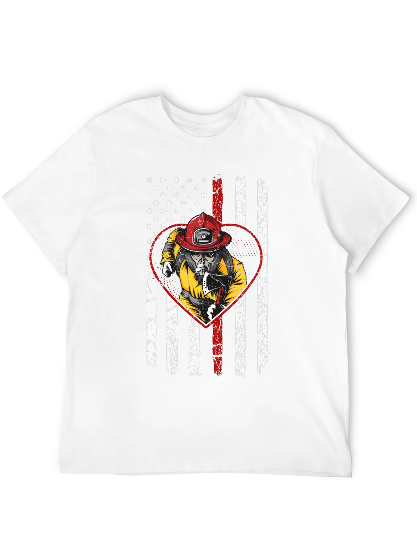 Black Firefighter Flag T-Shirt - Show Your Support! view 12