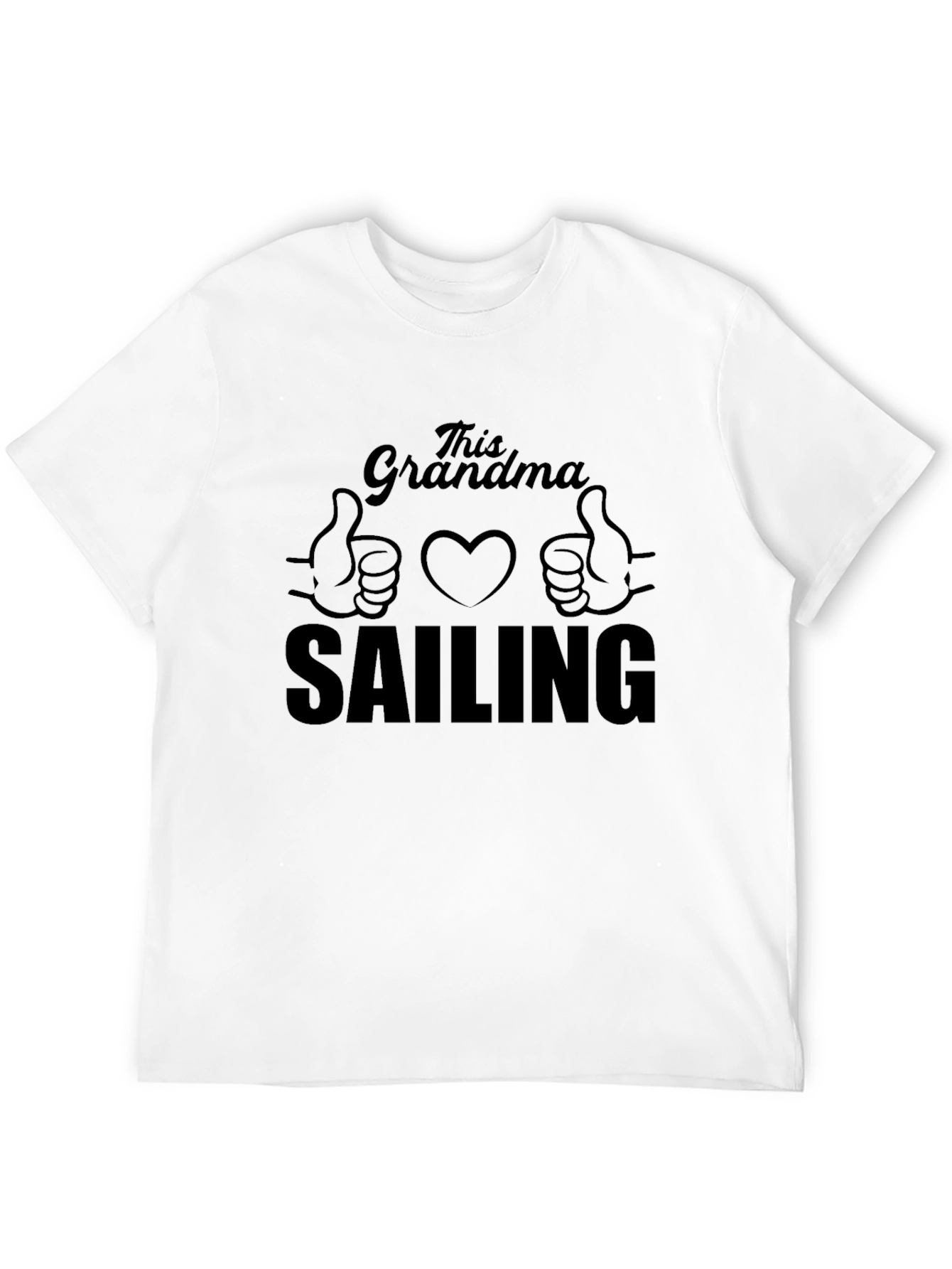 Black This Grandma Sailing T-Shirt - Black, Comfortable Fit view 12