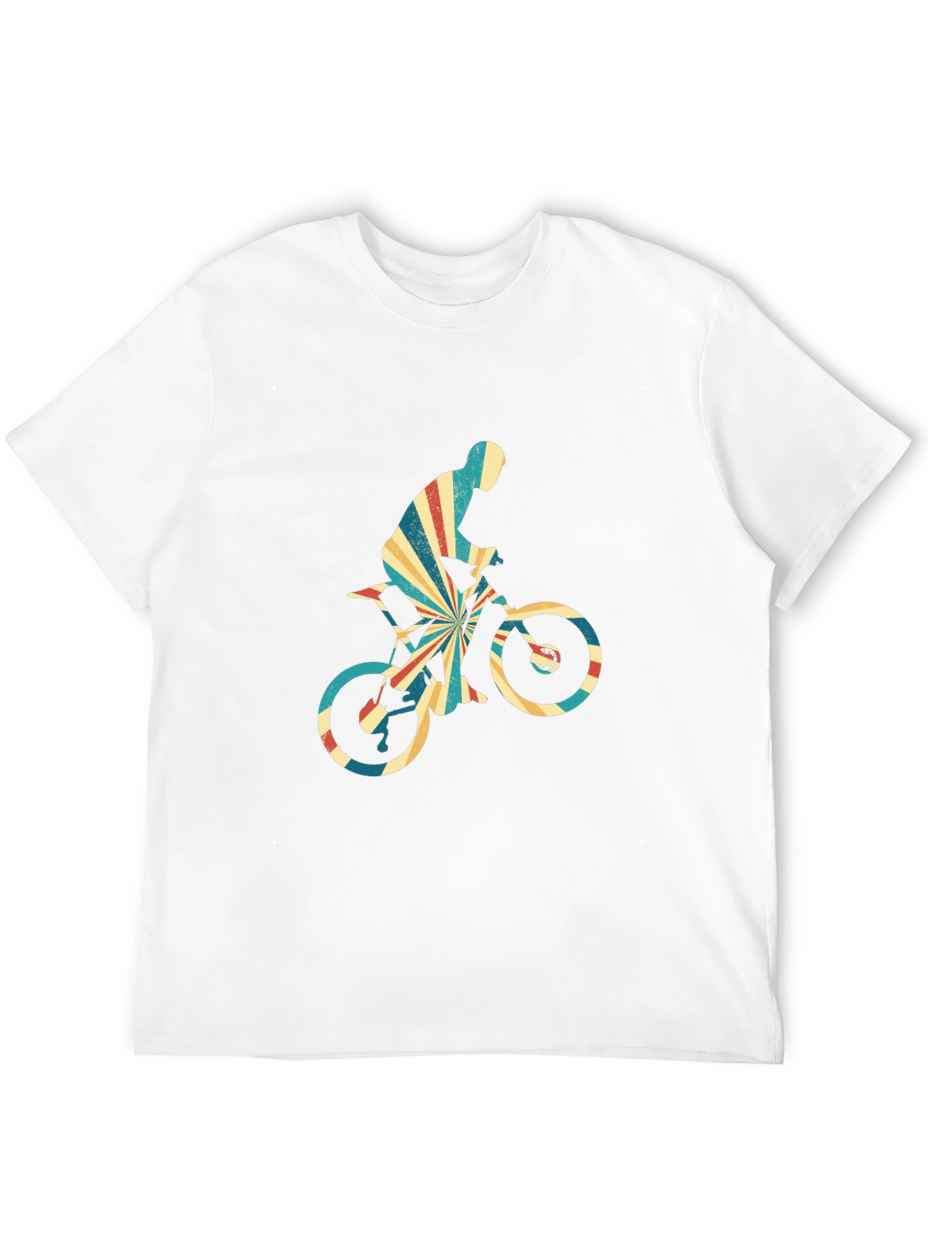 Black Retro Cycling T-Shirt - Mountain Bike Rider Design view 12