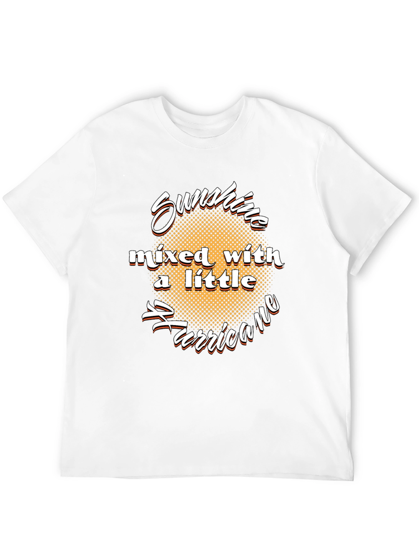 Black Sunshine Hurricane Graphic T-Shirt - Black Cotton Tee view 12