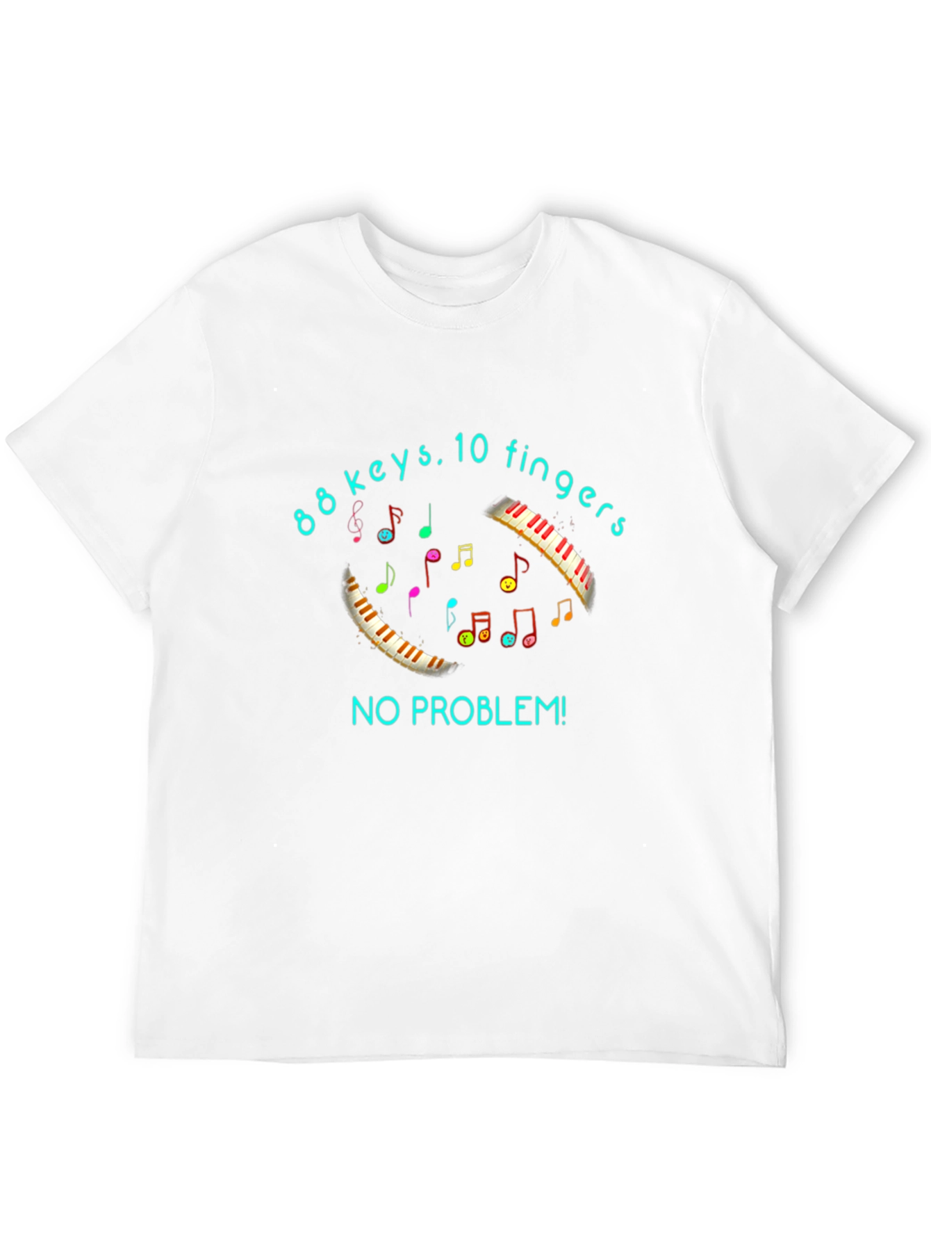 Black 88 Keys 10 Fingers No Problem T-Shirt view 12