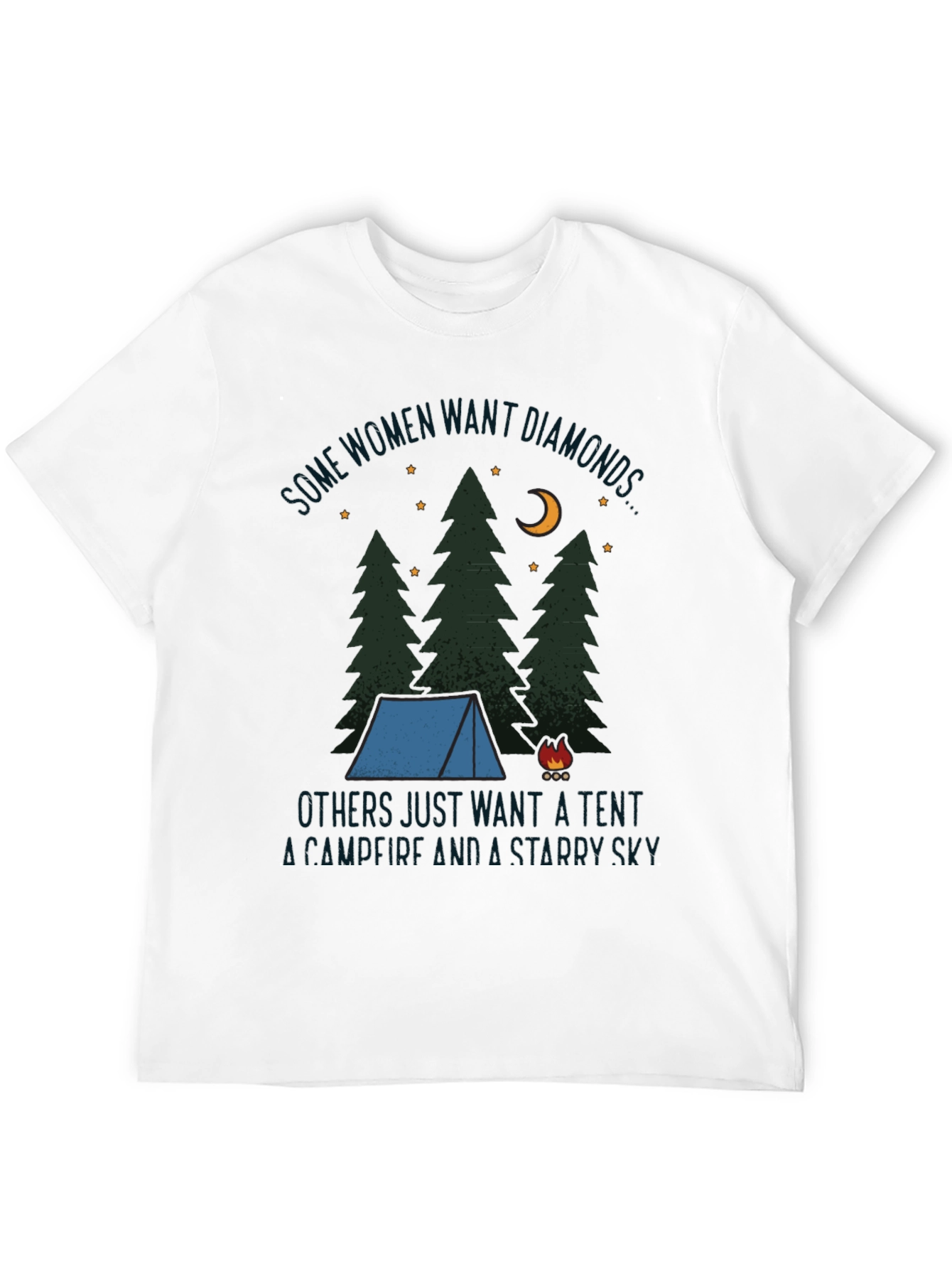 Camping Tent Starry Sky Graphic Tee - 12