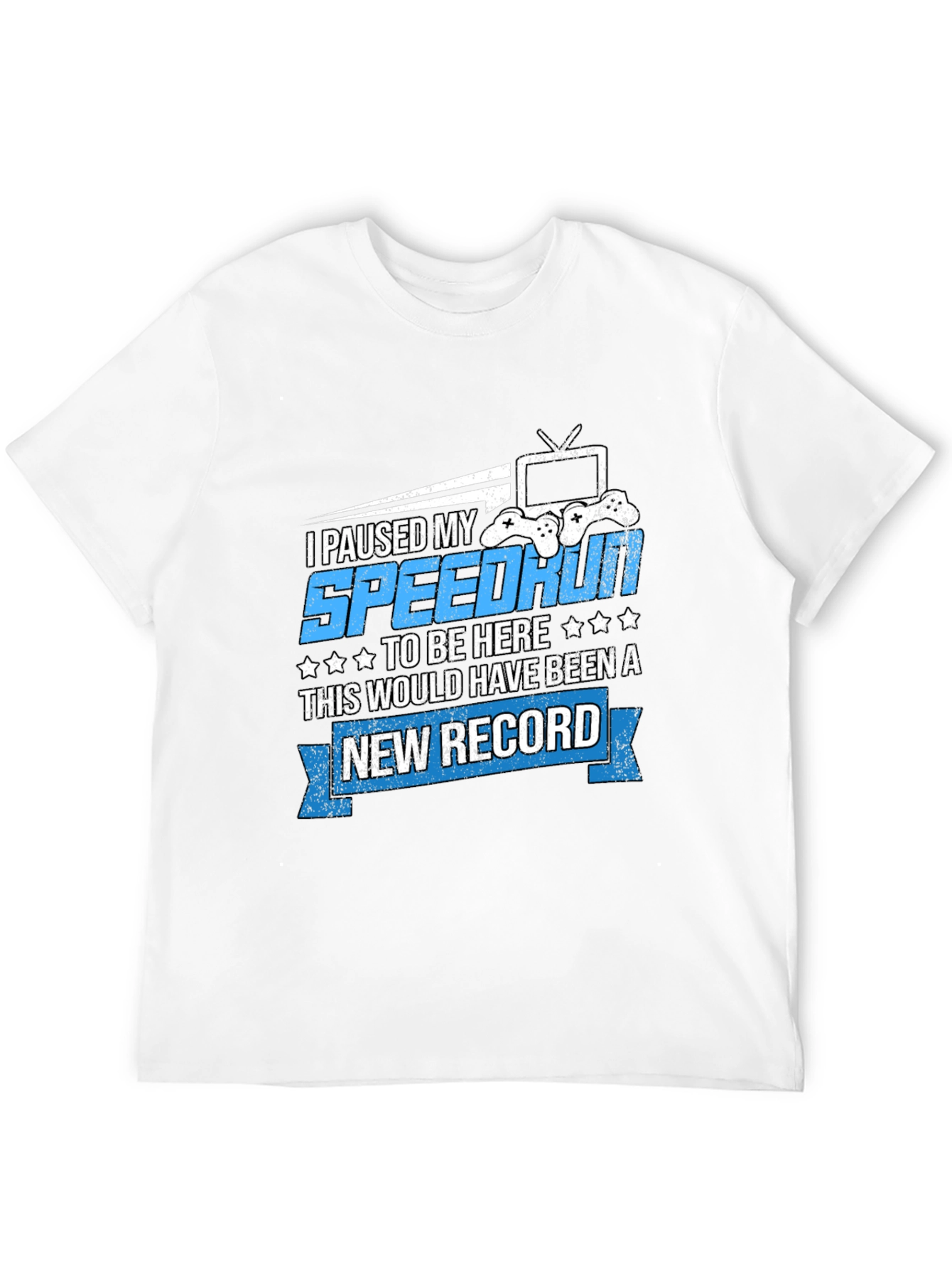 Black Gamer T-Shirt - Paused My Speedrun view 12