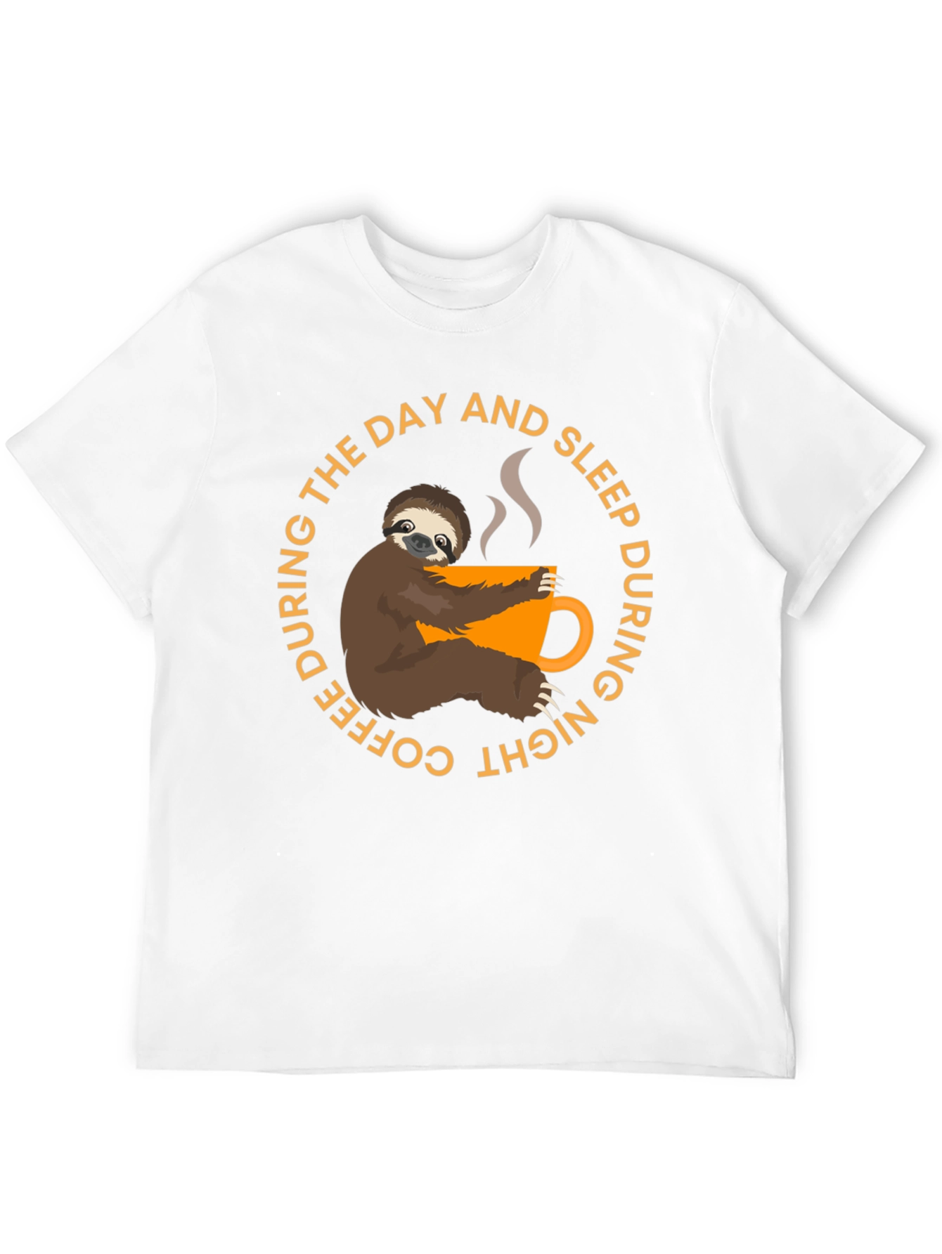 Black Coffee Sloth T-Shirt - Sleep During Night view 12