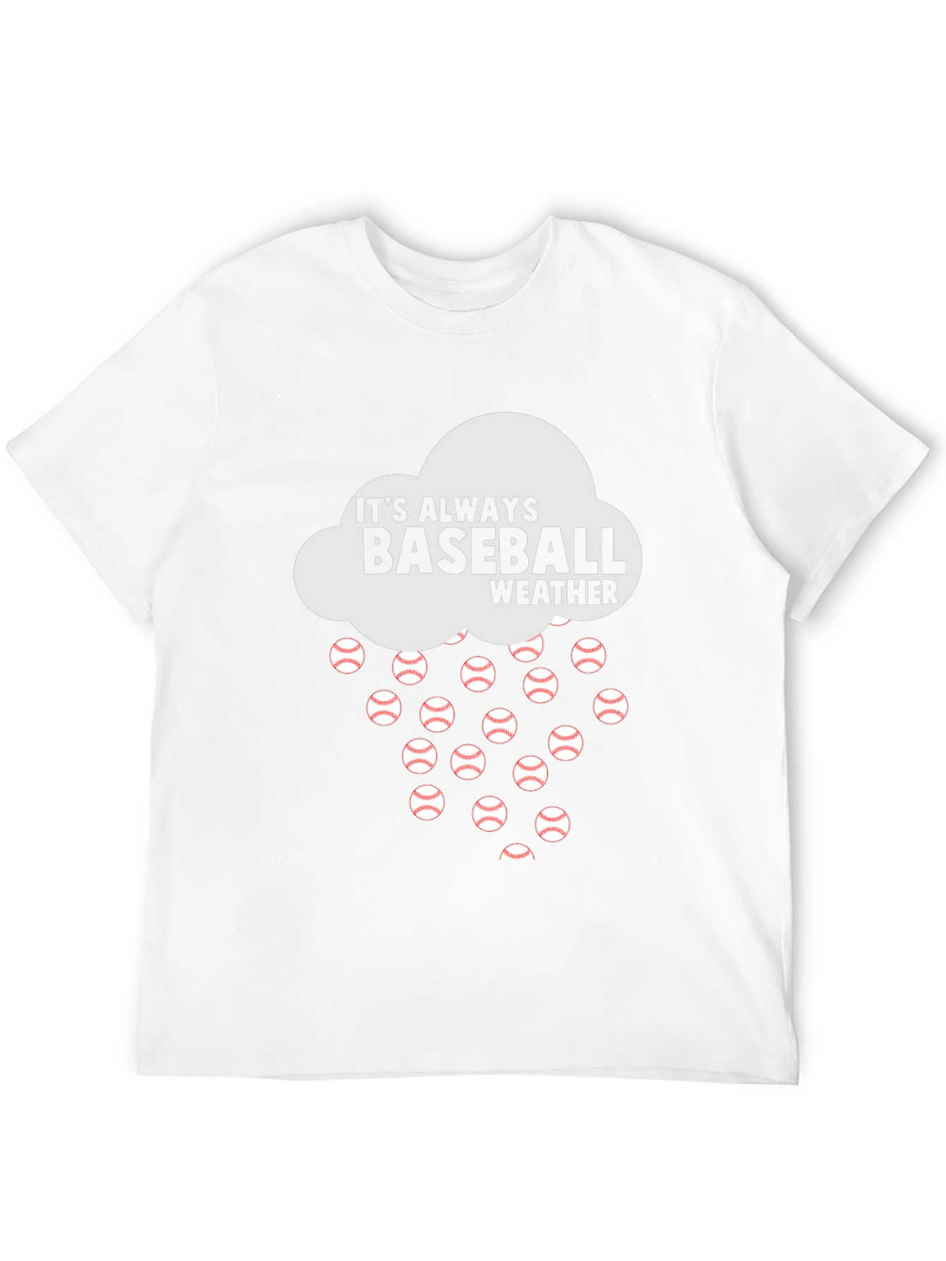 Black It's Always Baseball Weather T-Shirt view 12
