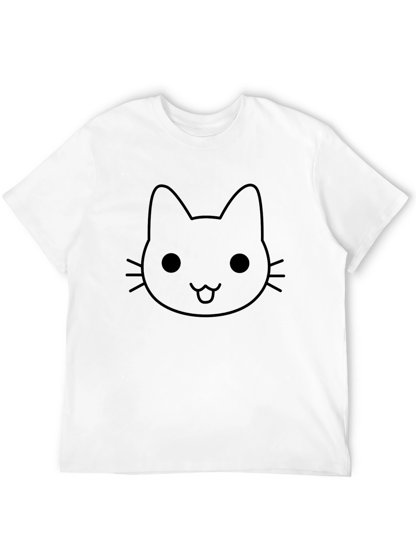 Black Cute Cat Graphic Tee - Soft Cotton Blend view 12
