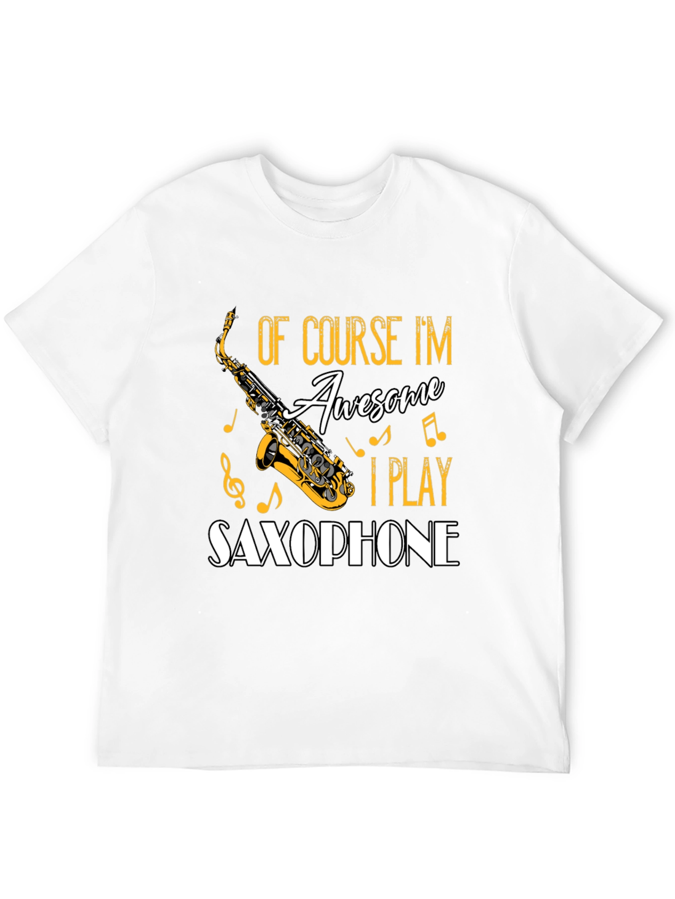 Black Saxophone Player Graphic T-Shirt - Awesome Musician Tee view 12