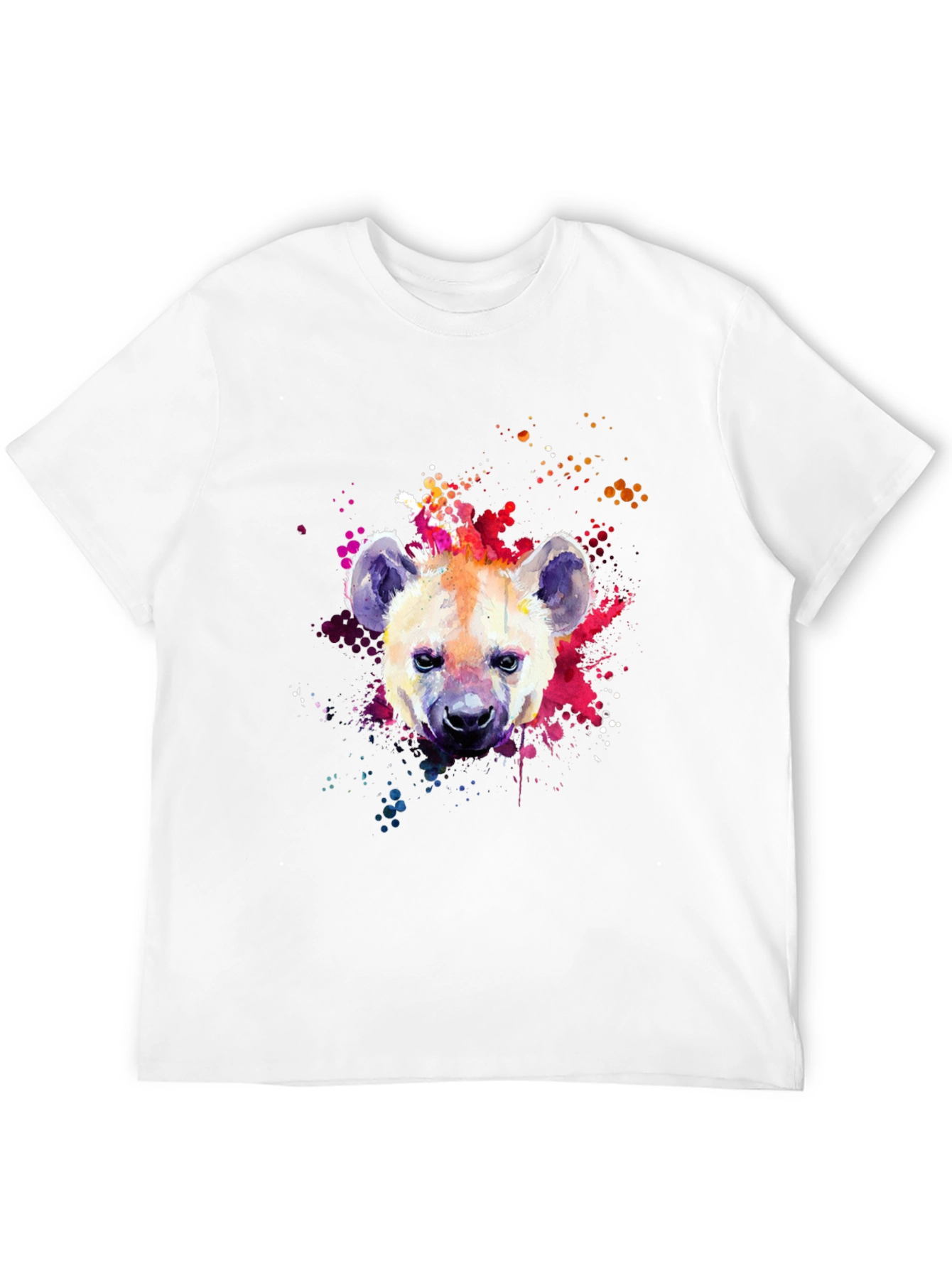 Black Hyena Watercolor Graphic Print Black T-Shirt view 12