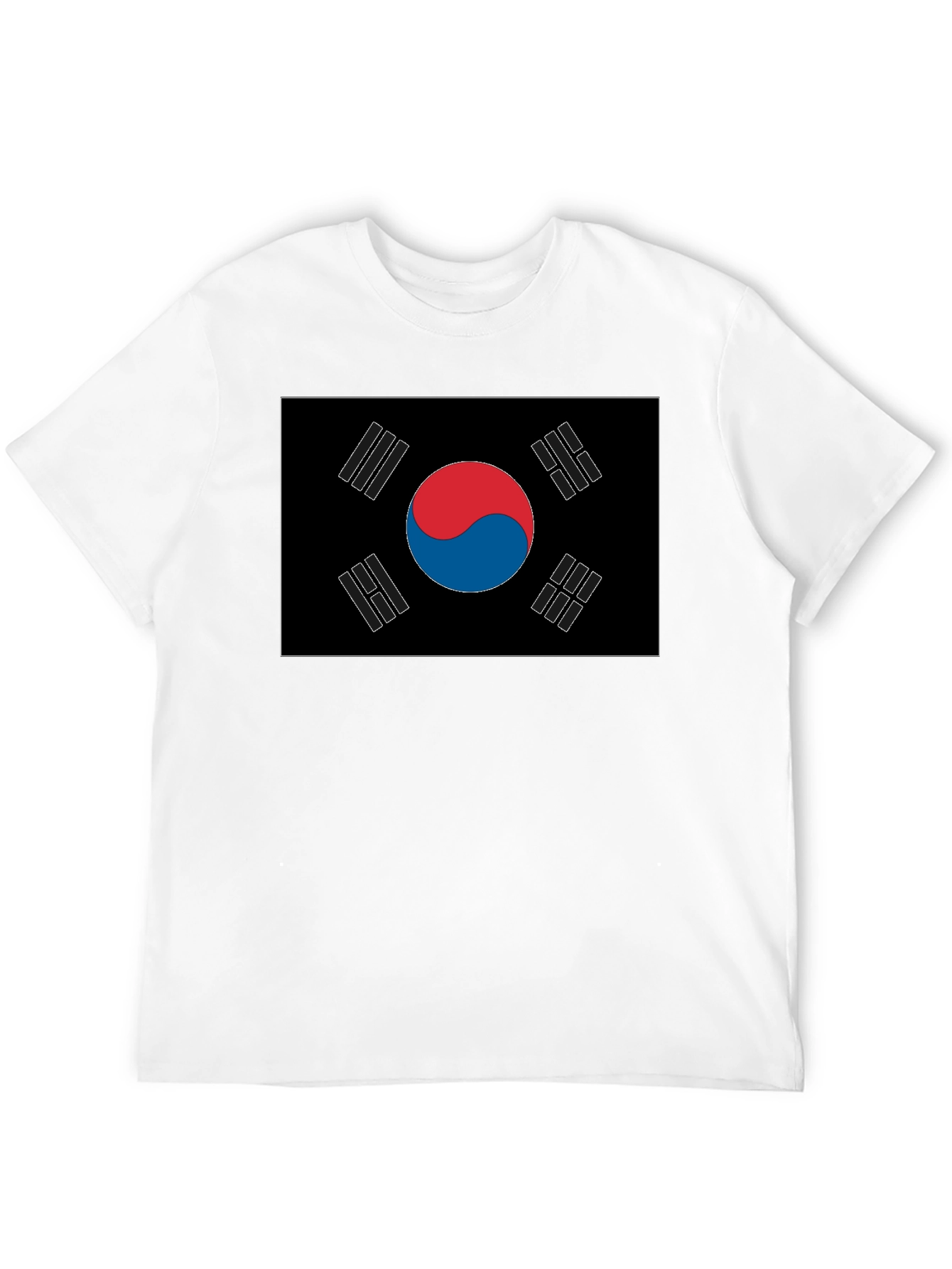Black South Korea Flag Graphic T-Shirt view 12