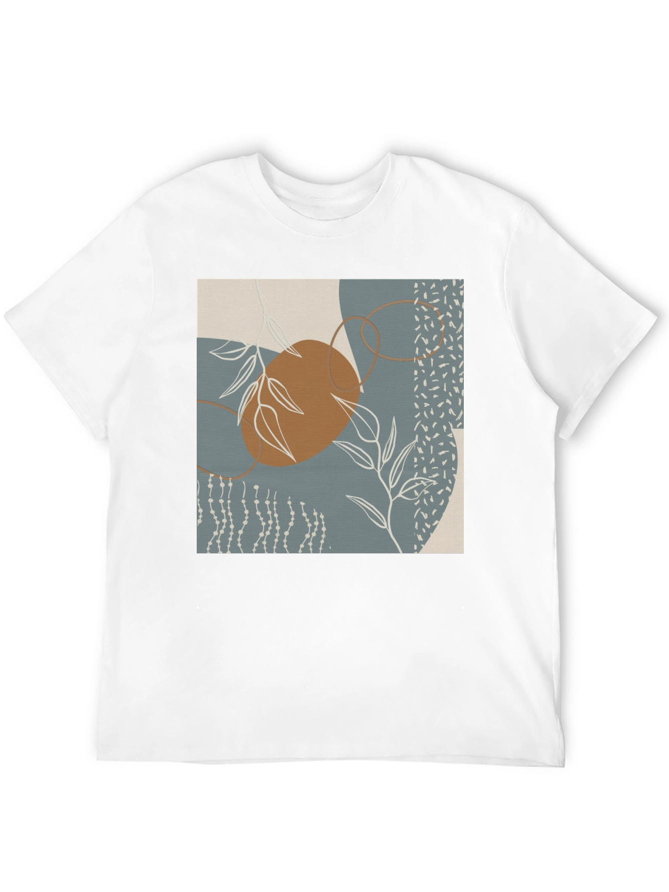 Black Abstract Art Graphic Print T-Shirt view 12