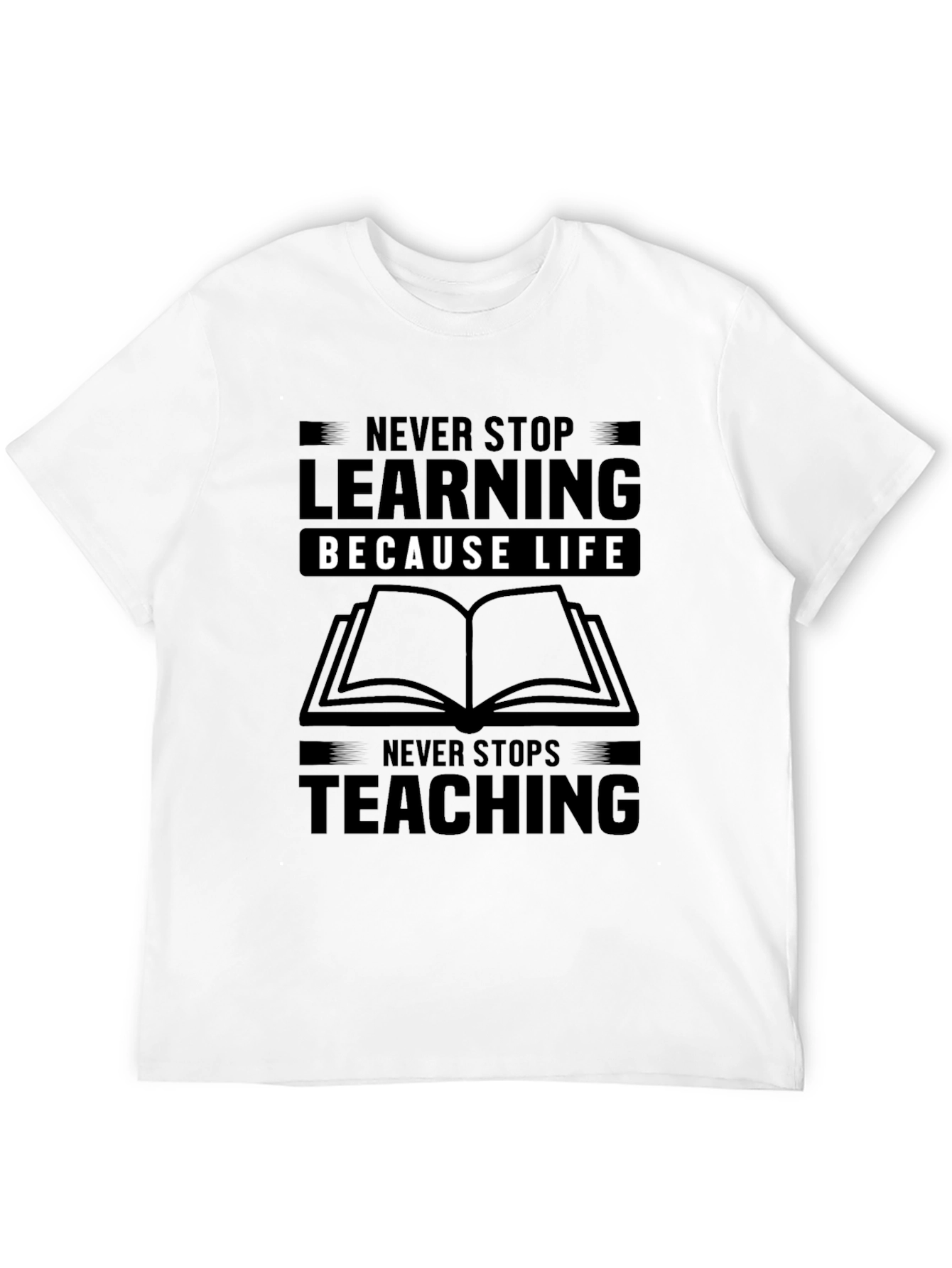 Black Never Stop Learning Graphic Tee view 12